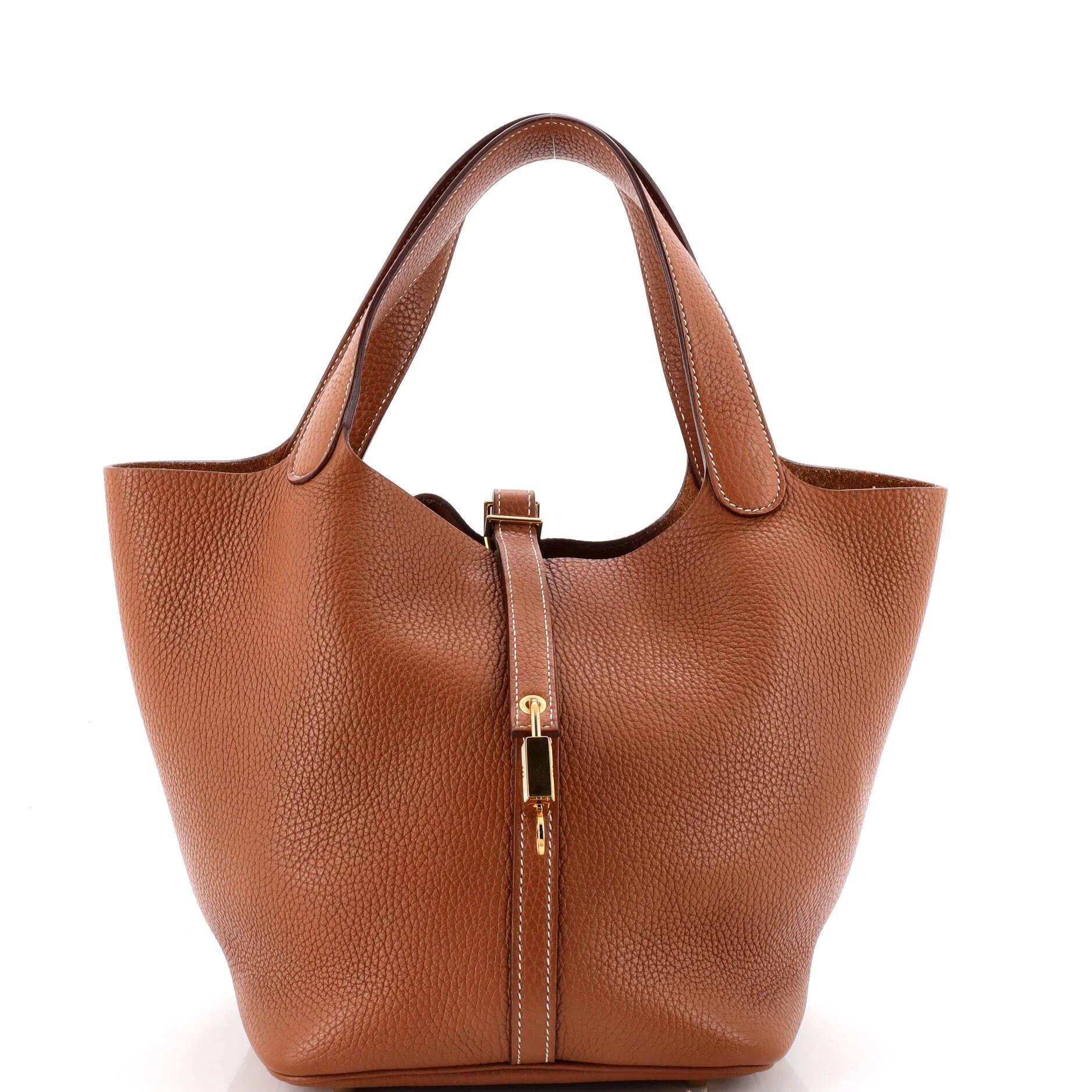 Picotin leather handbag