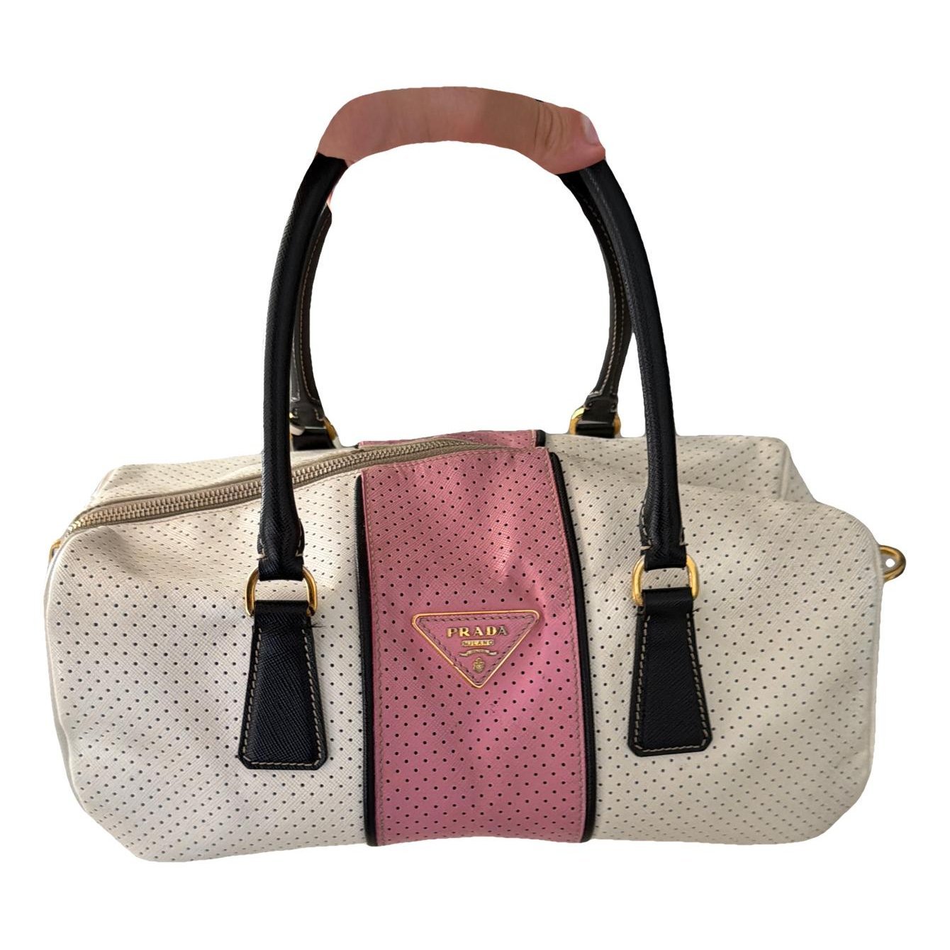 Bowling patent leather handbag