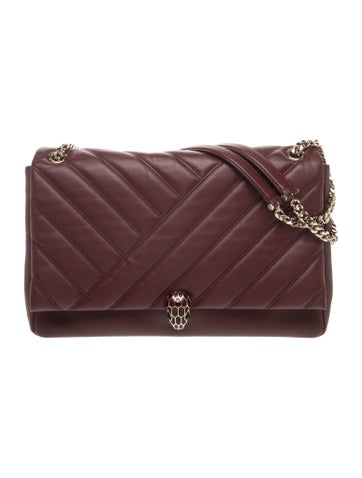 Bvlgari Leather Serpenti Cabochon Maxi