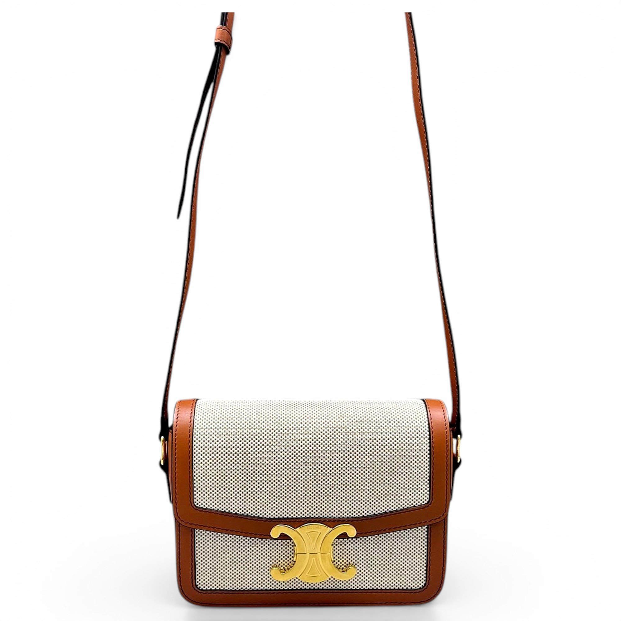Triomphe leather handbag
