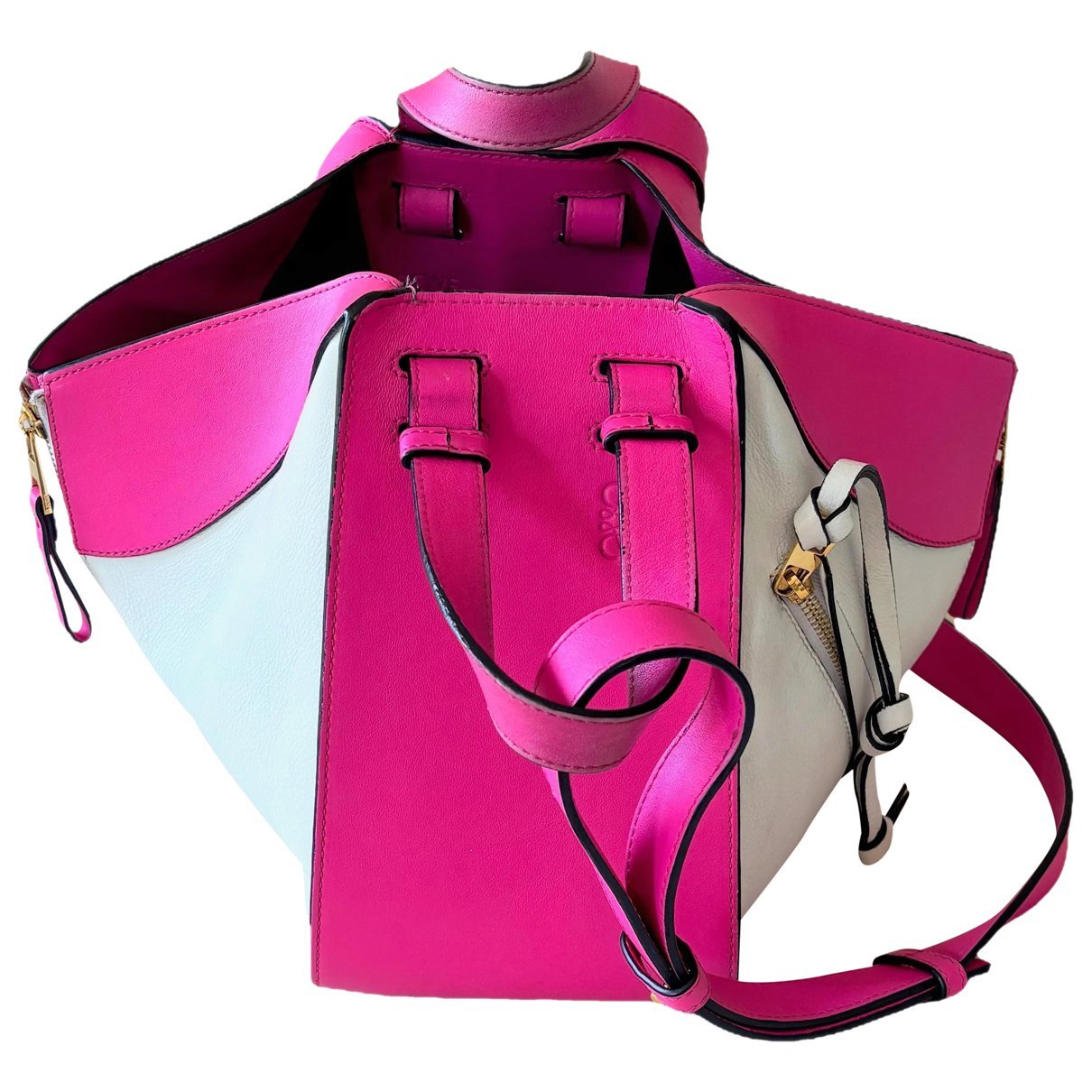 Hammock leather handbag