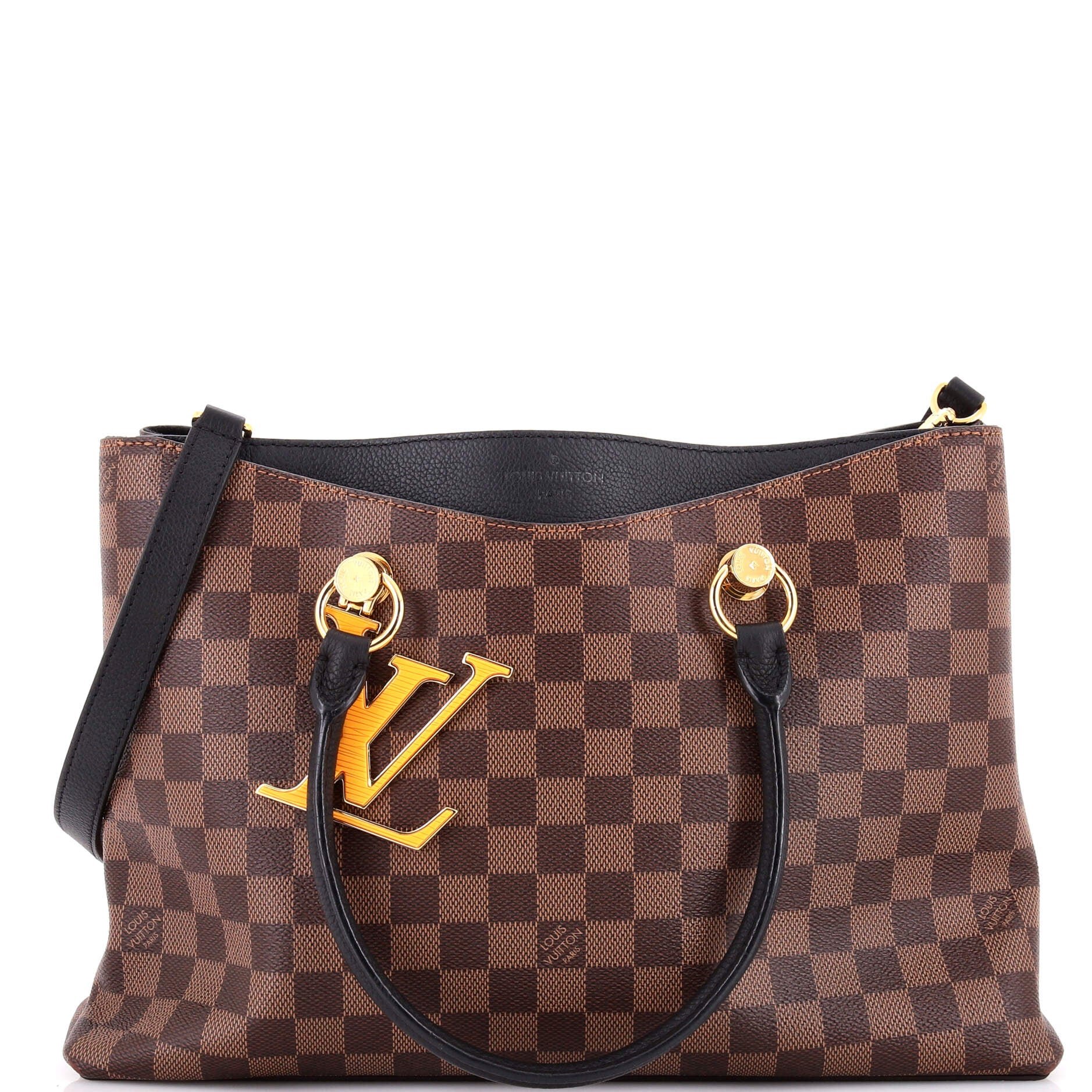 LV Riverside Handbag Damier with Leather