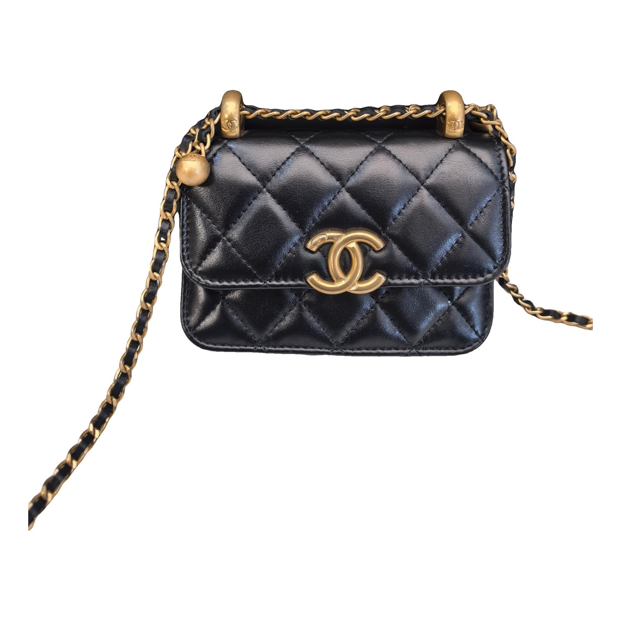 Trendy CC leather crossbody bag