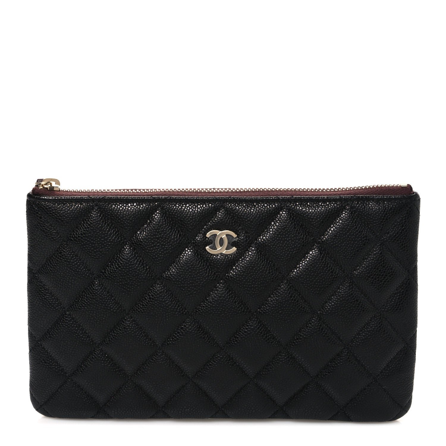 Chanel Caviar Quilted Cosmetic Case Black