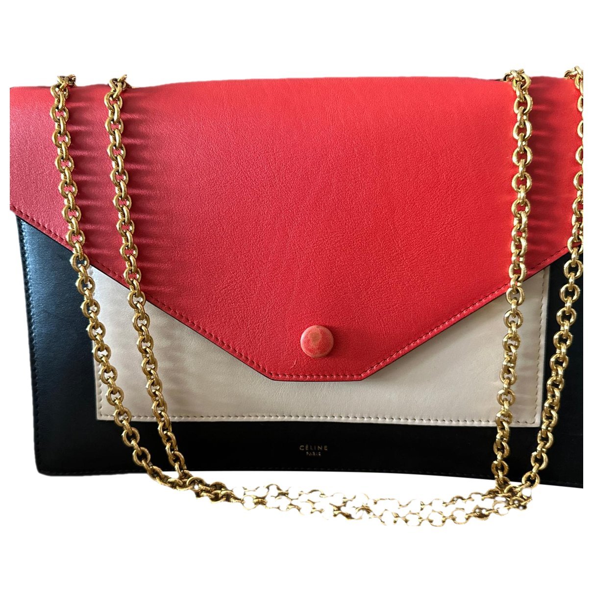 Pocket leather handbag