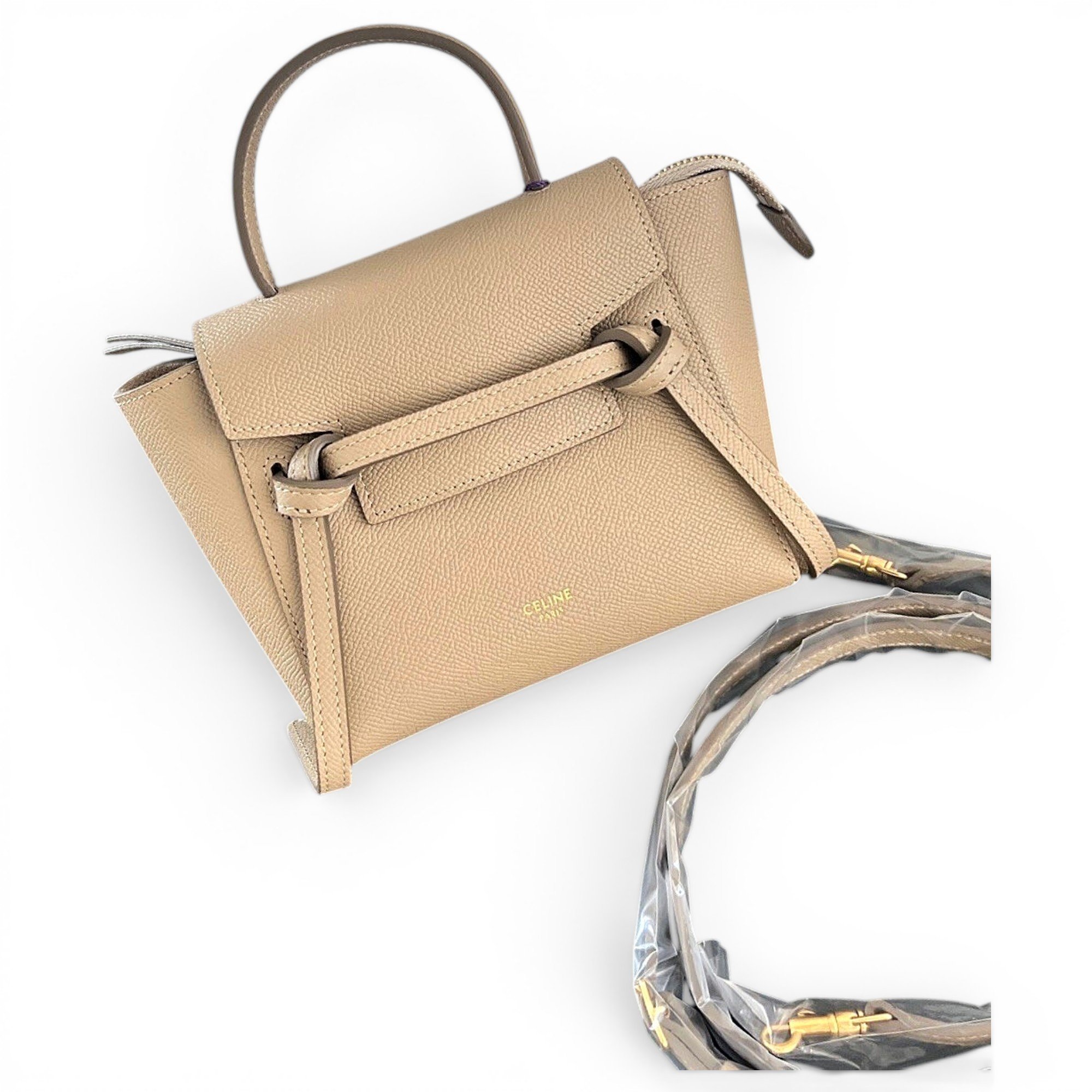 Belt leather handbag