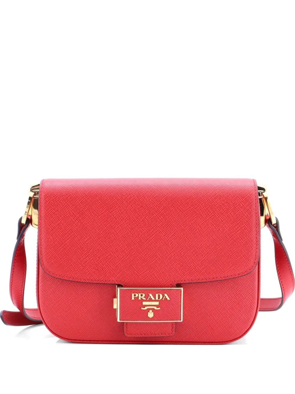 Embleme Flap Bag Saffiano Leather Small shoulder bag