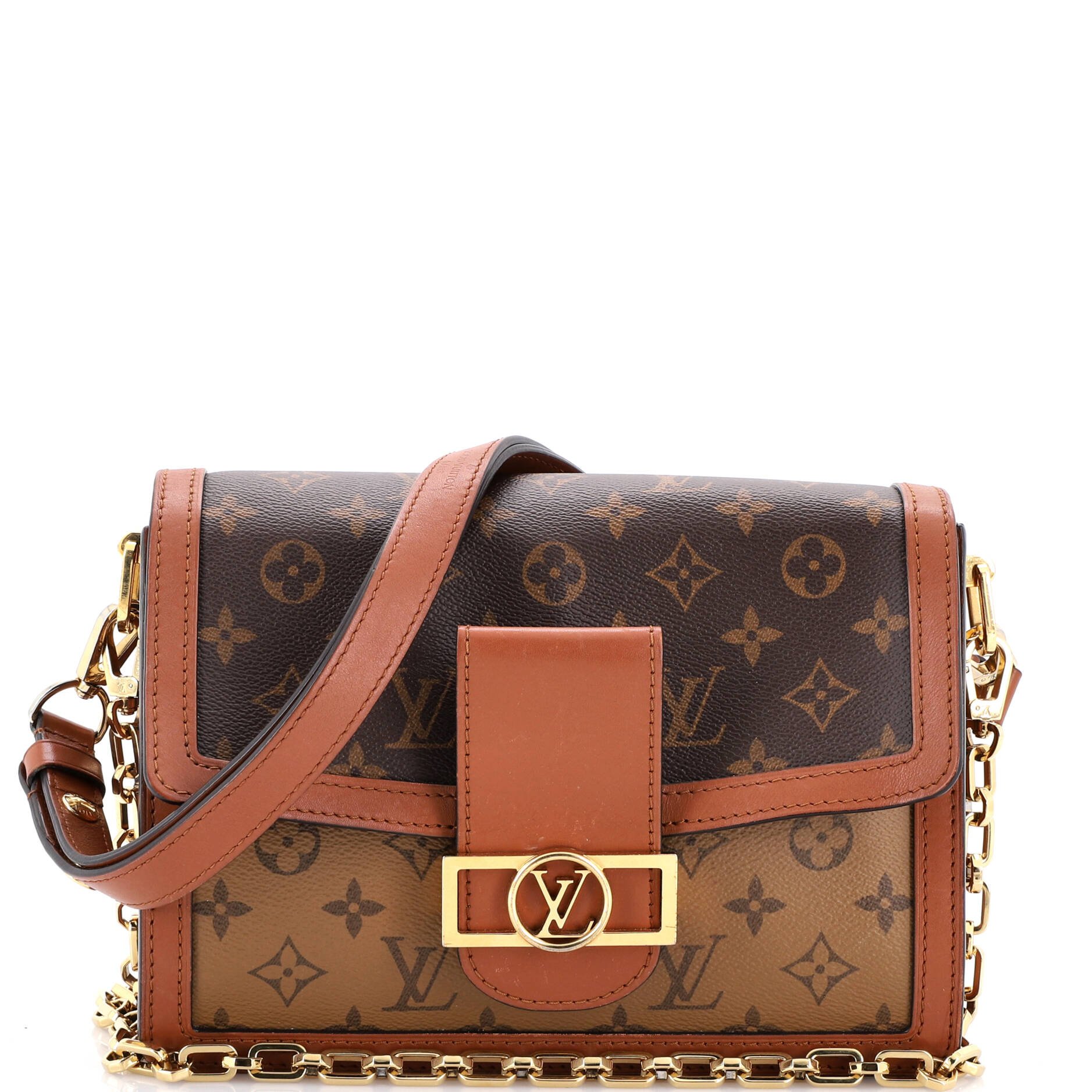 Louis Vuitton Dauphine Shoulder Bag Reverse Monogram Canvas MM