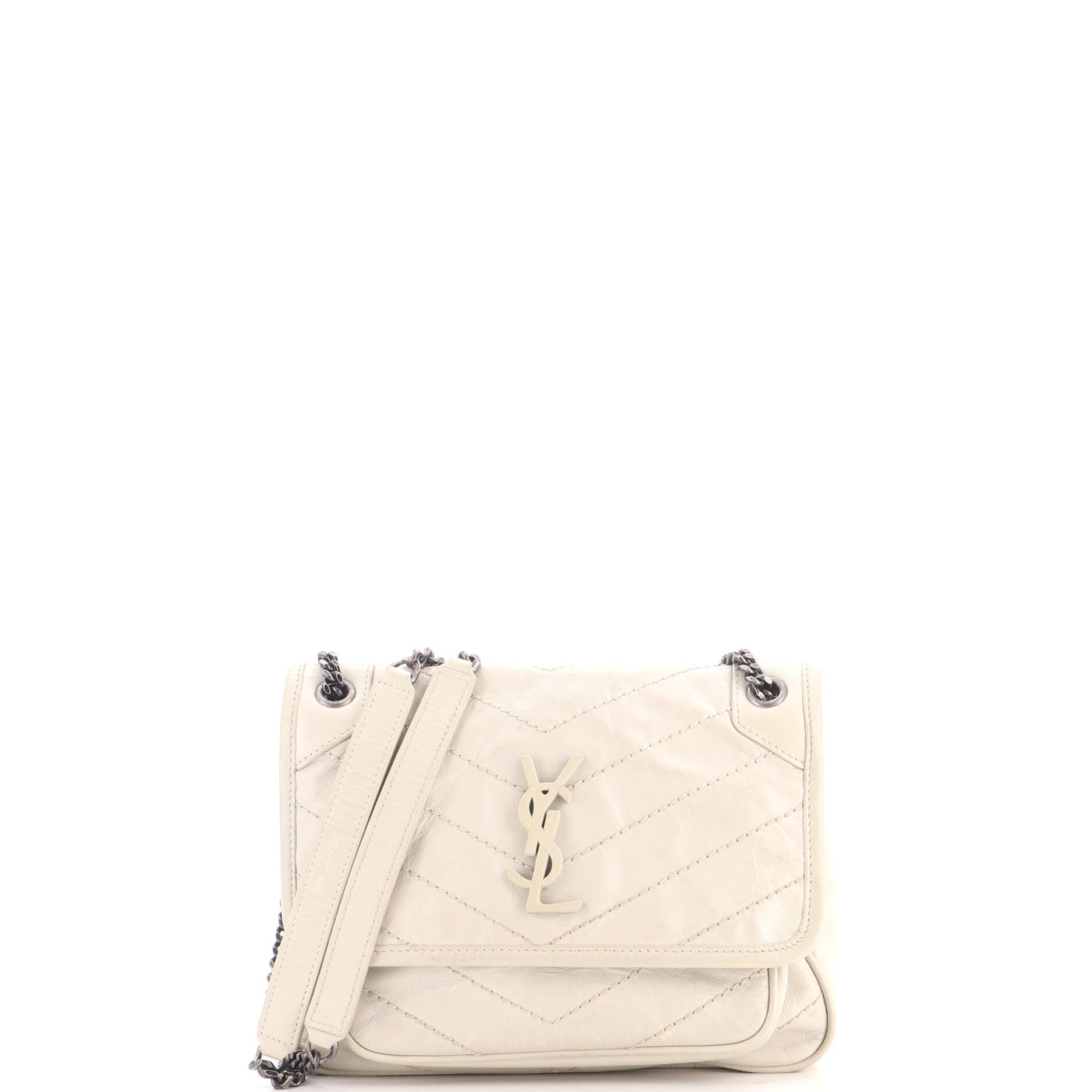 Niki Chain Flap Bag Matelasse Chevron Leather Baby