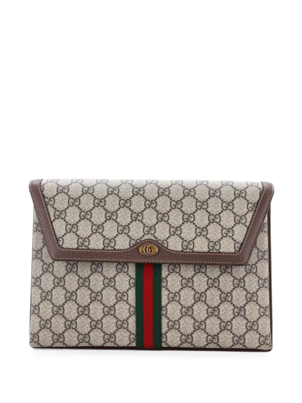 Ophidia Flap GG Coated Canvas Large clutch bag