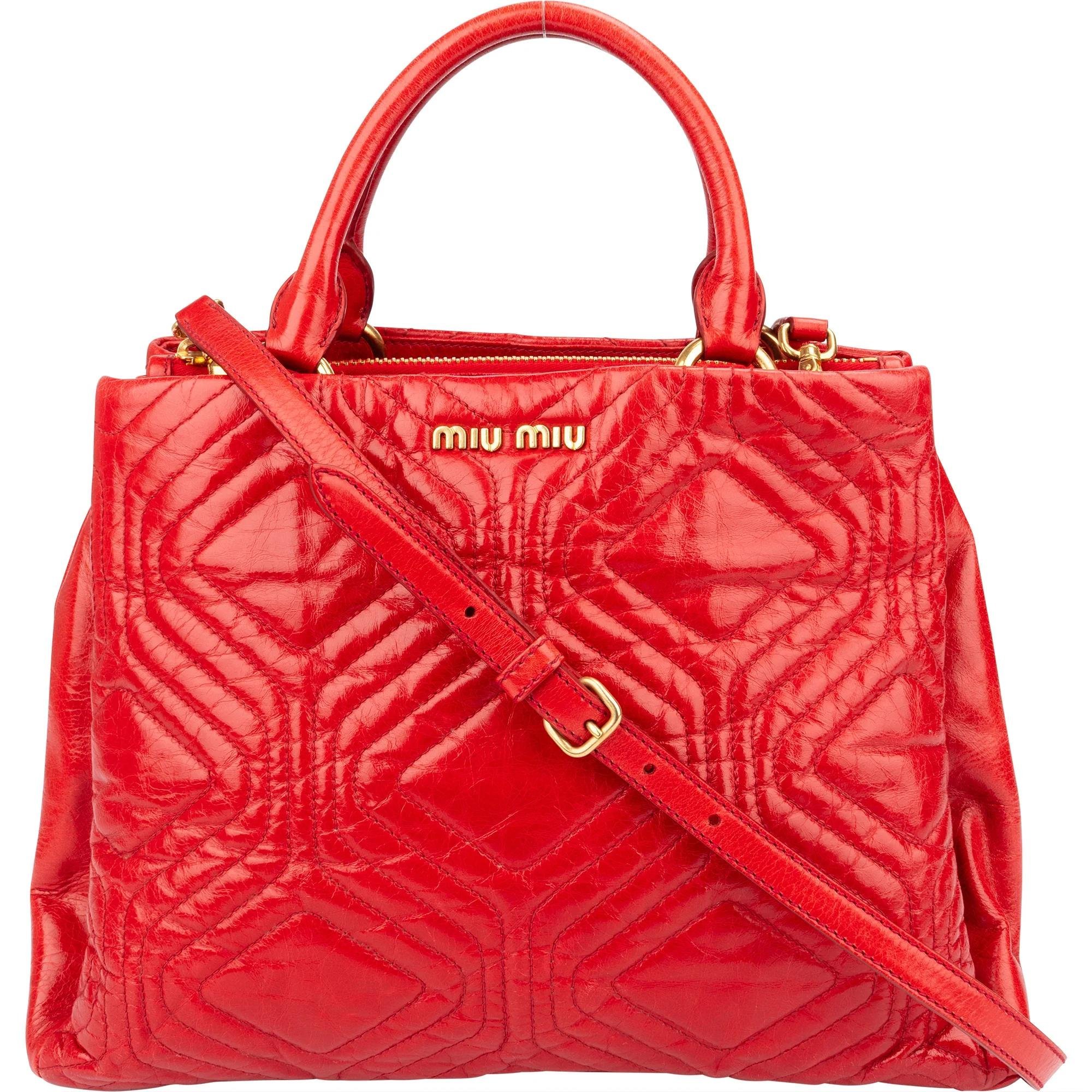 Matelassé leather handbag