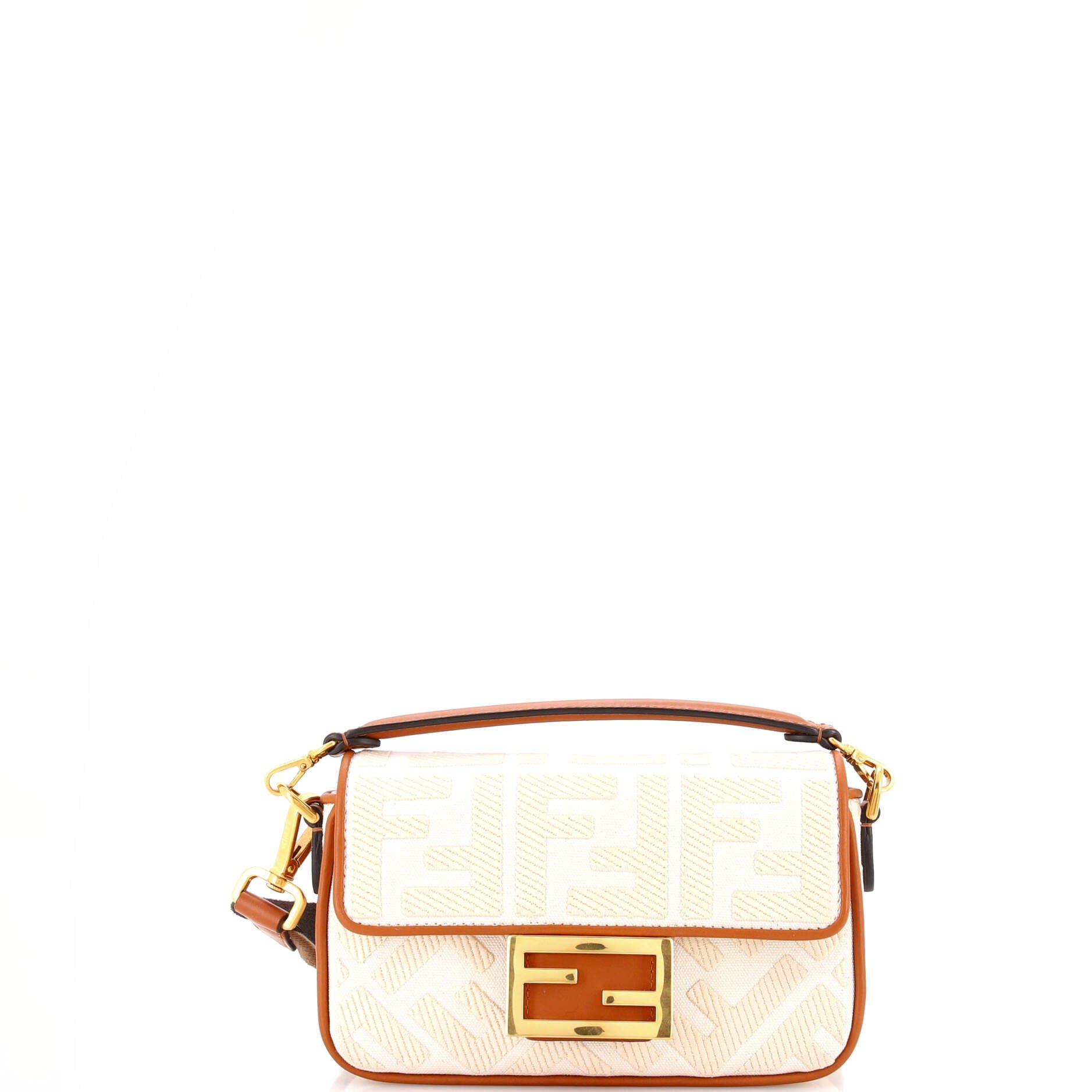 Baguette NM Bag Zucca Embroidered Canvas Mini