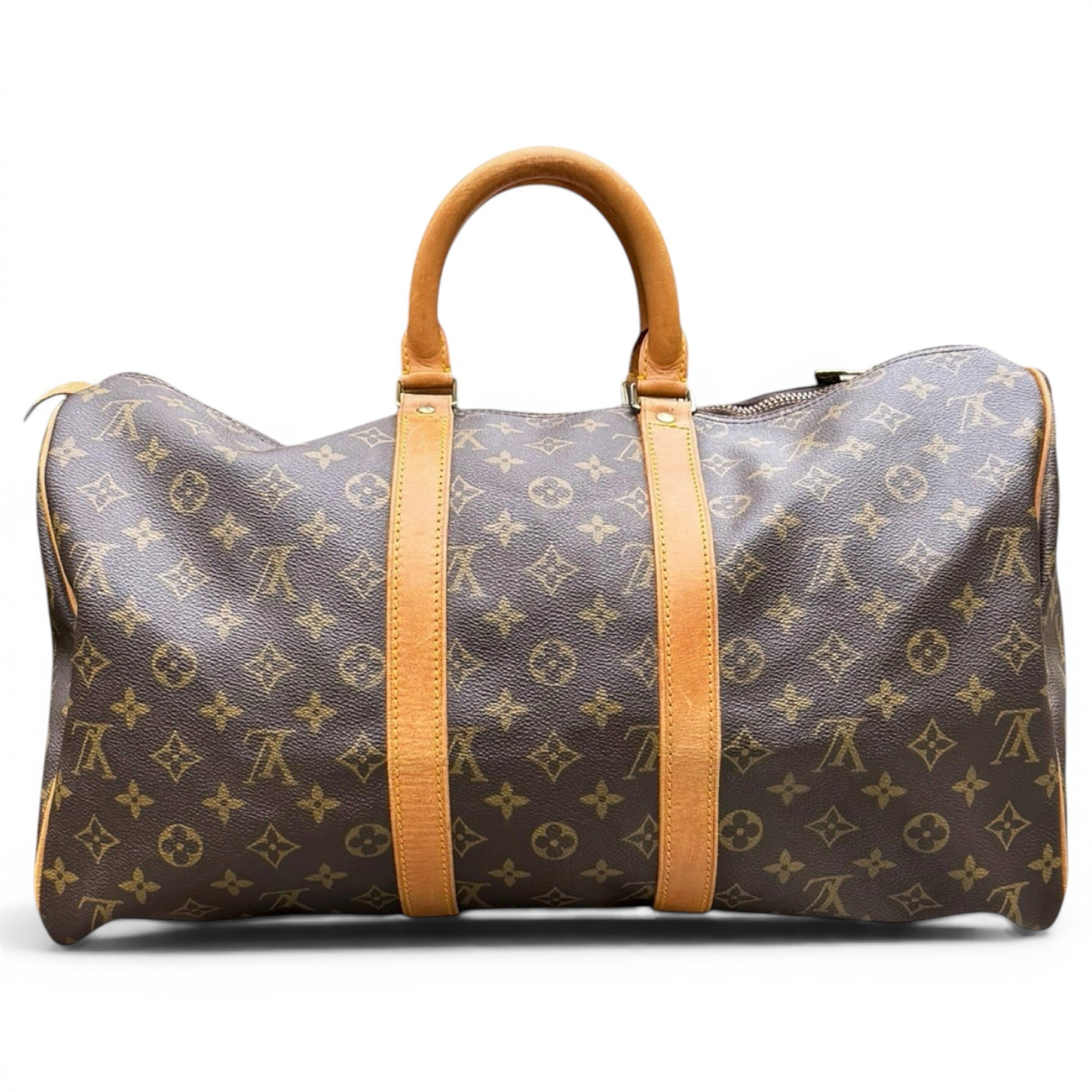 Keepall leather travel bag