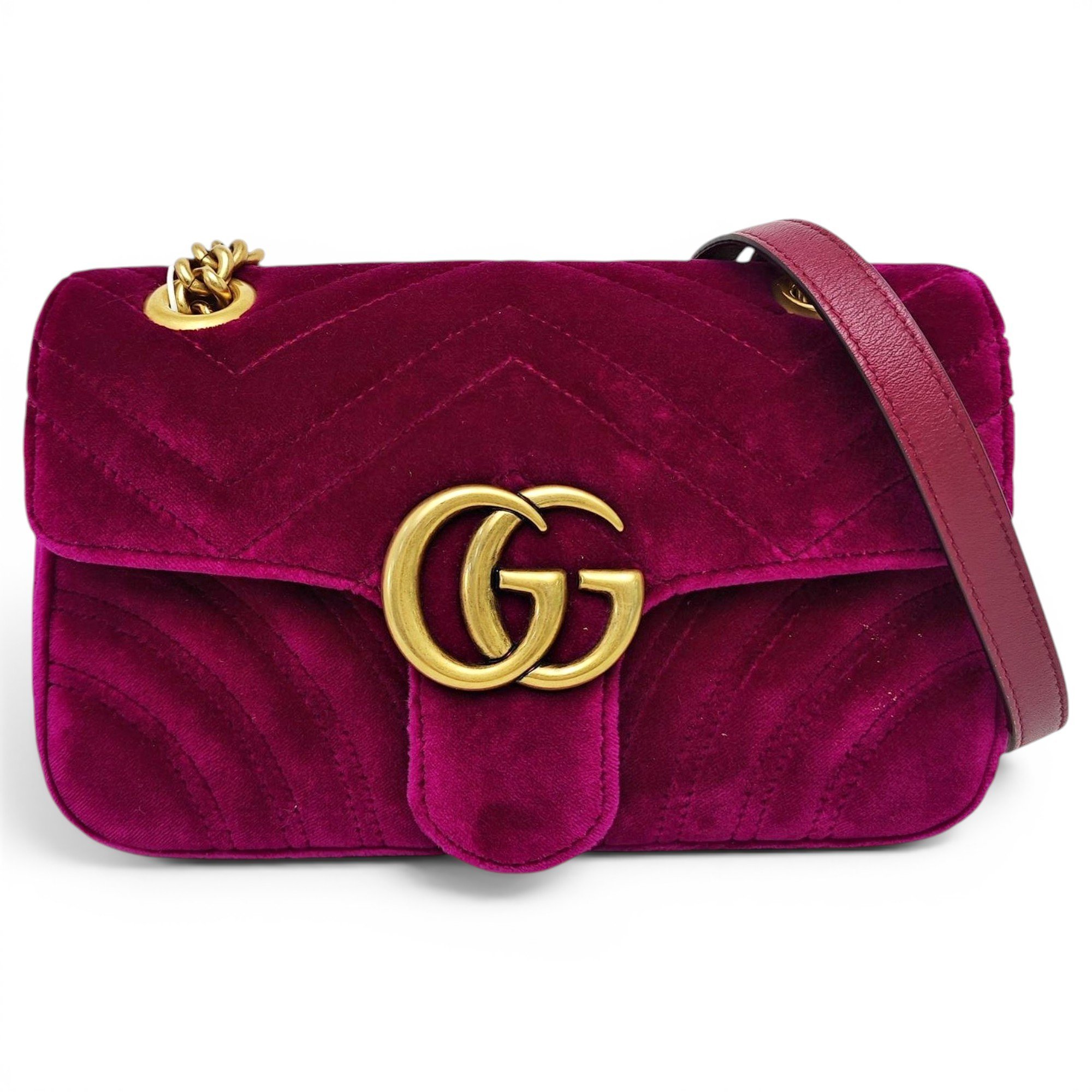GG Marmont Flap velvet crossbody bag