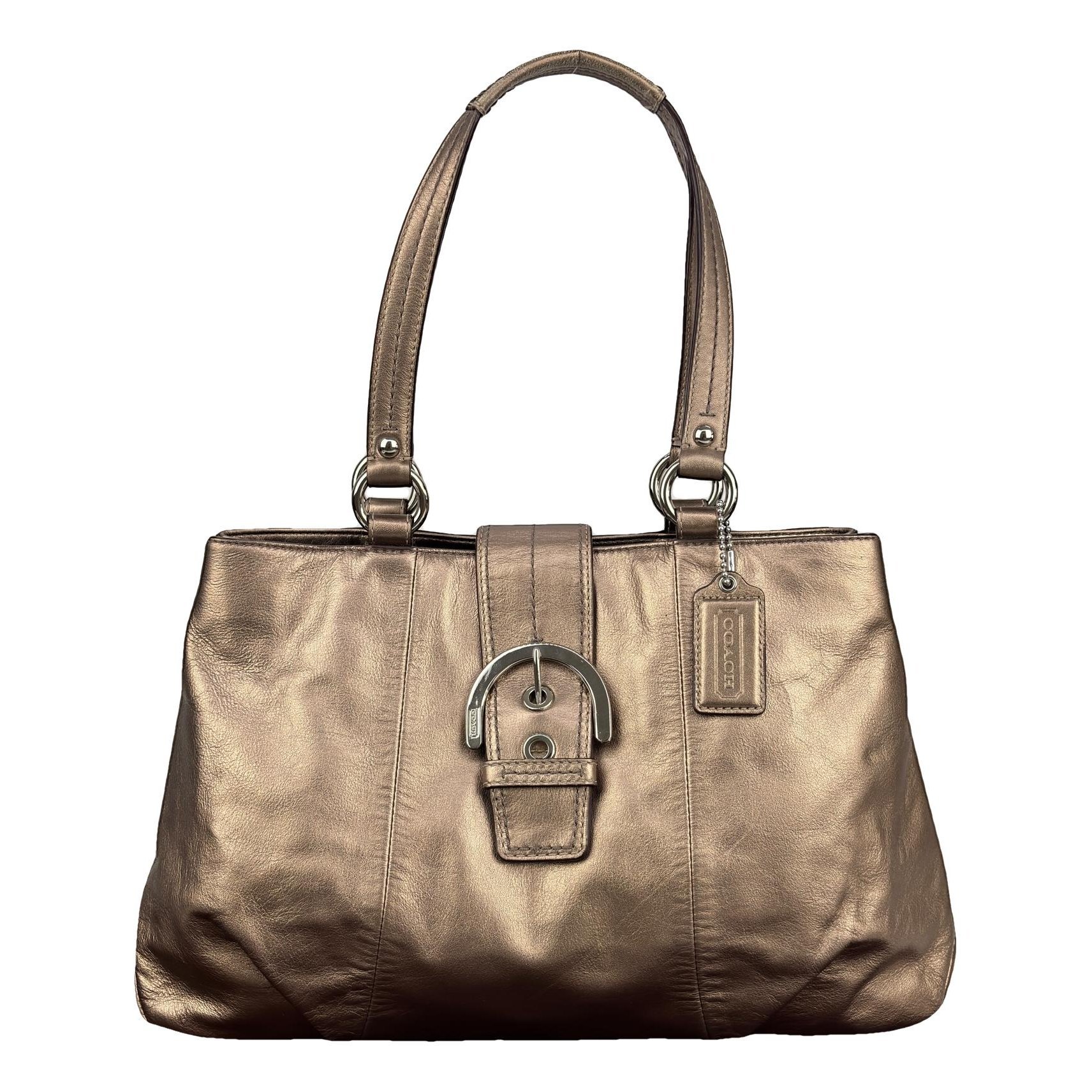 Signature Sufflette patent leather handbag