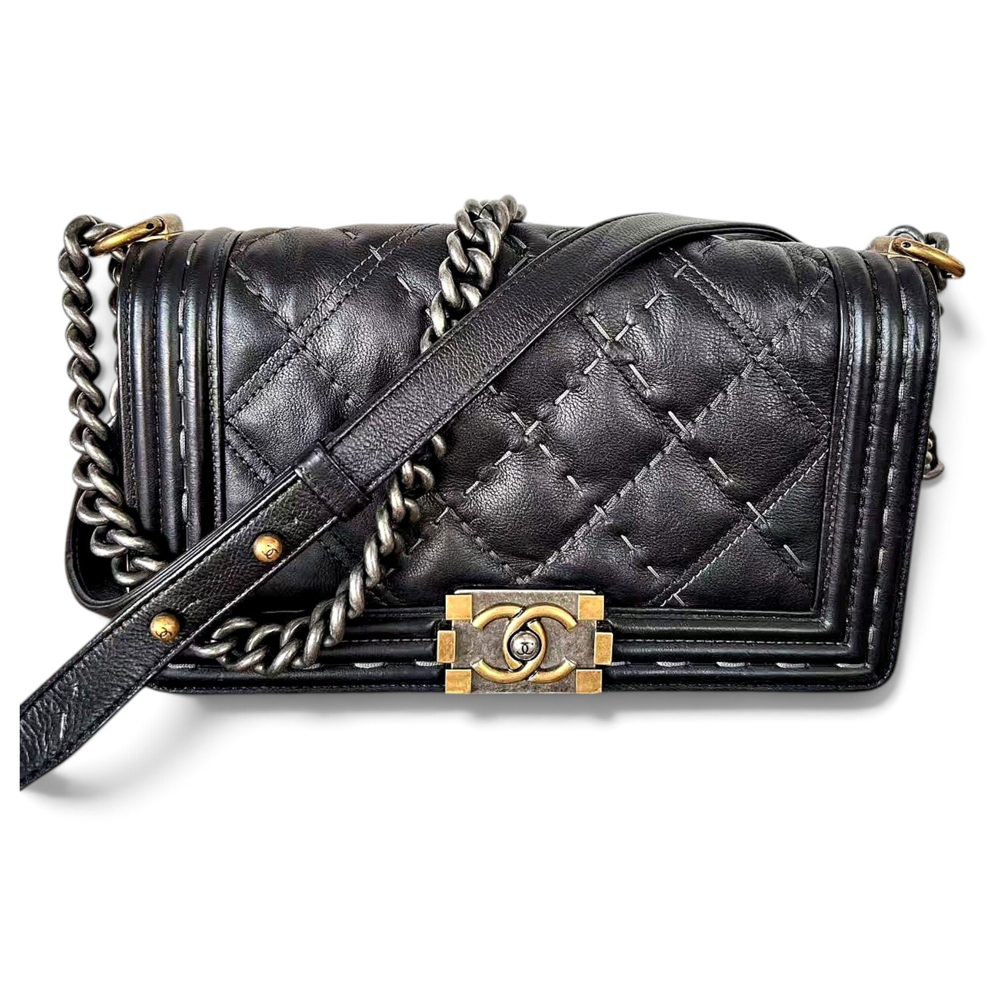 Boy leather crossbody bag