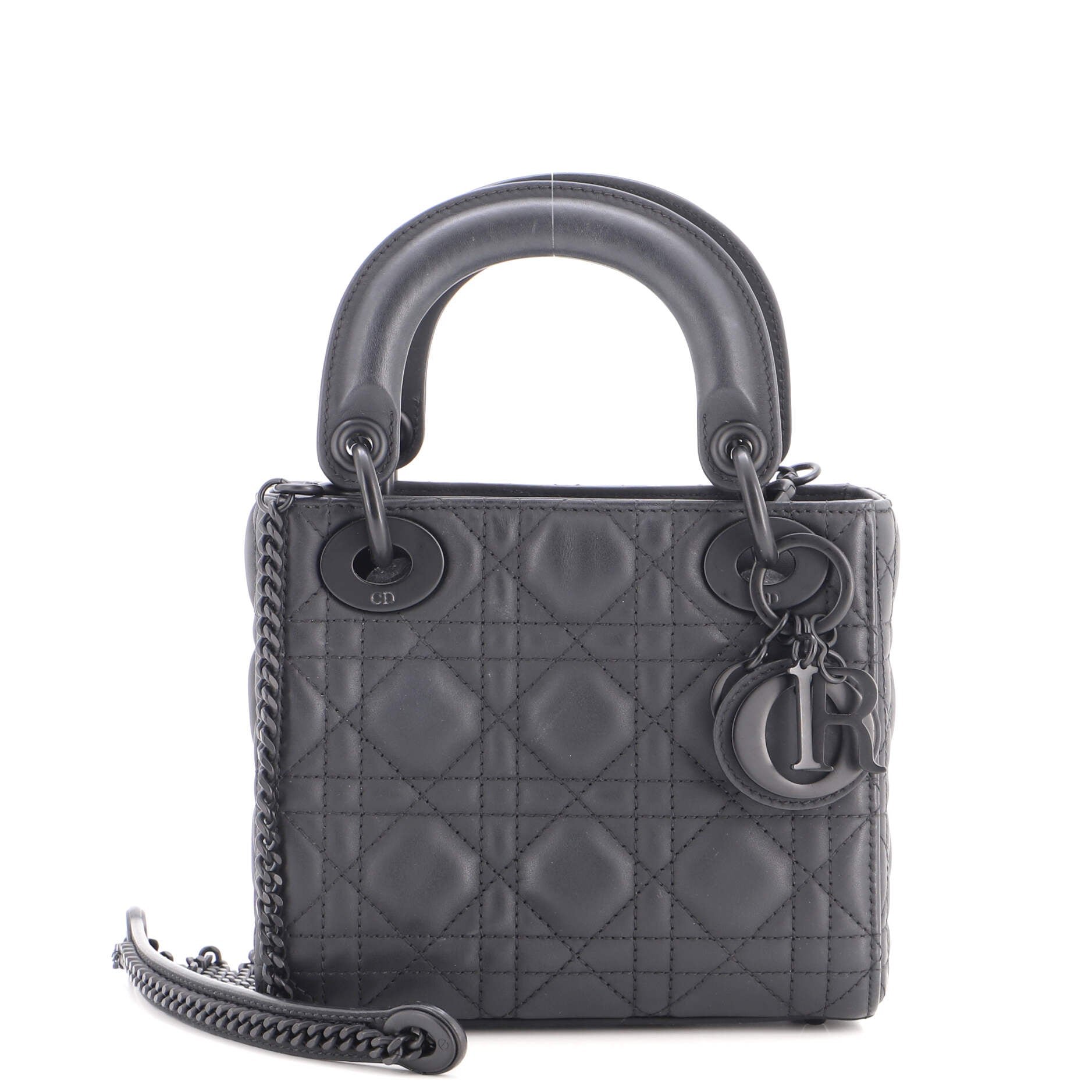 Ultra Matte Lady Dior Chain Bag Cannage Quilt Calfskin Mini