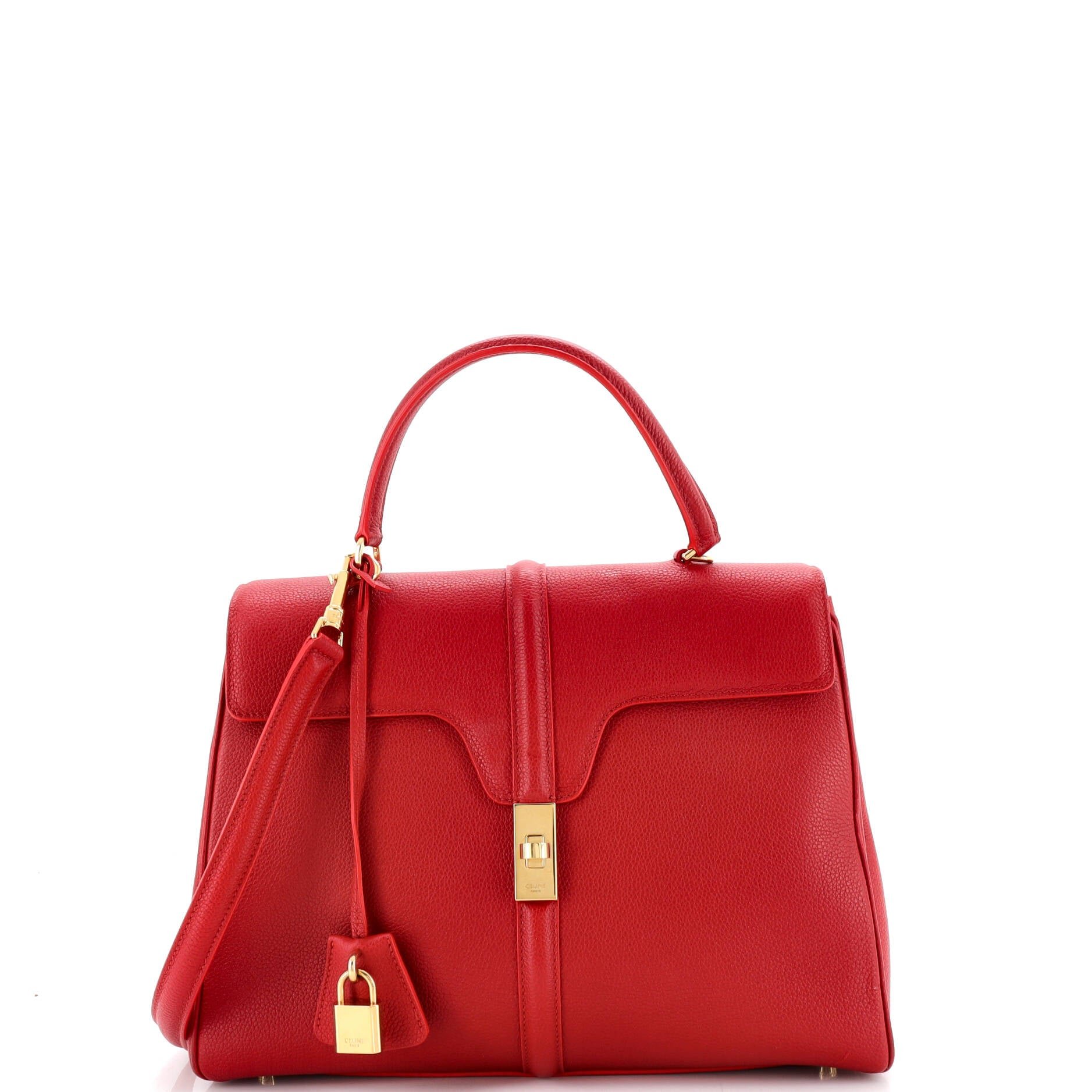 Celine 16 Top Handle Bag Grained Calfskin Medium