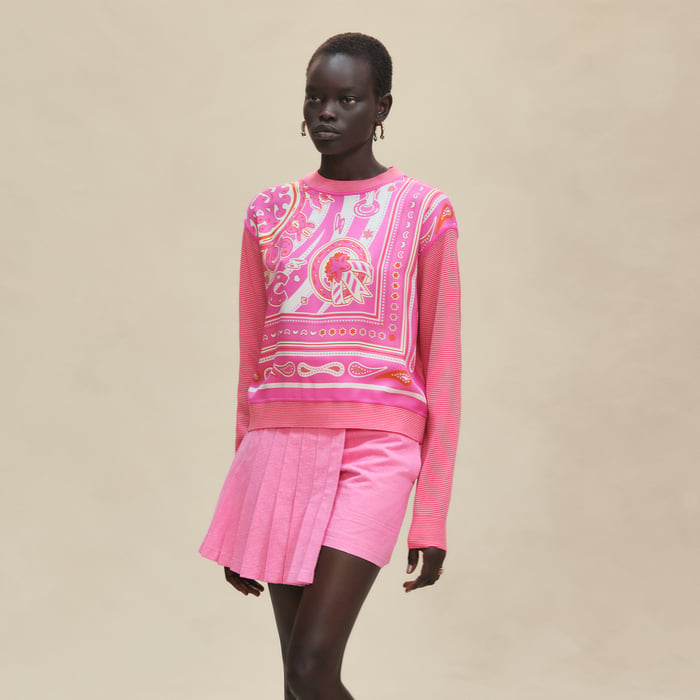 Rose Sakura "Candy Libris" Long-sleeve Twillaine Sweater