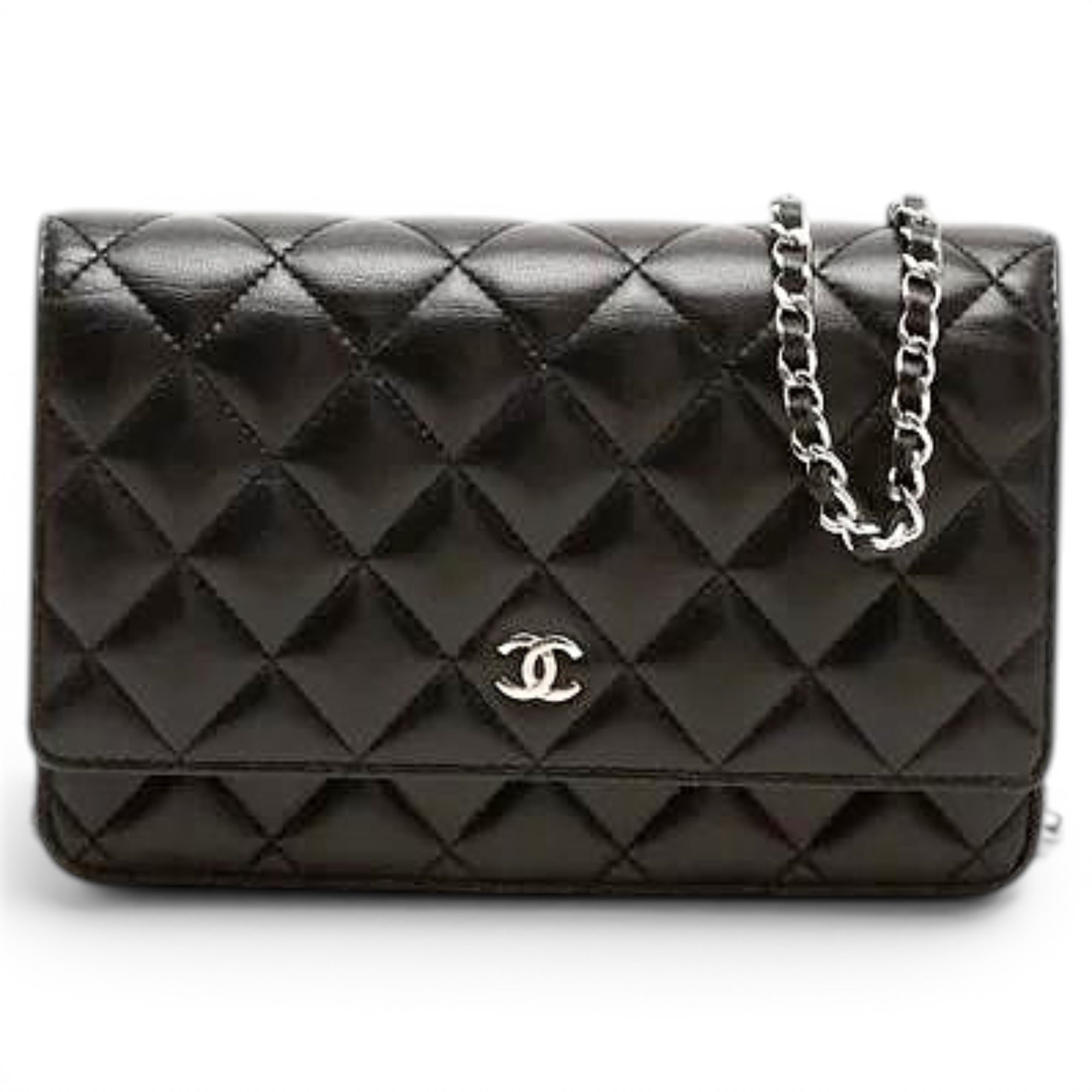 Wallet On Chain leather crossbody bag