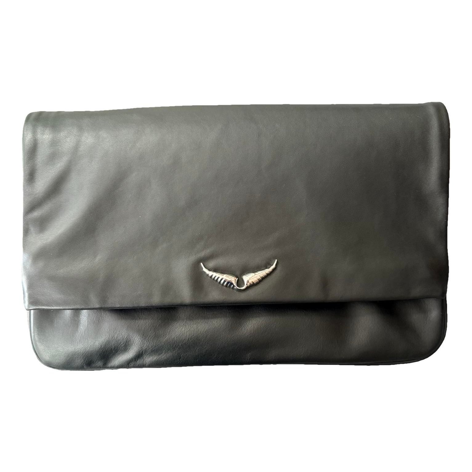 Rock leather clutch bag