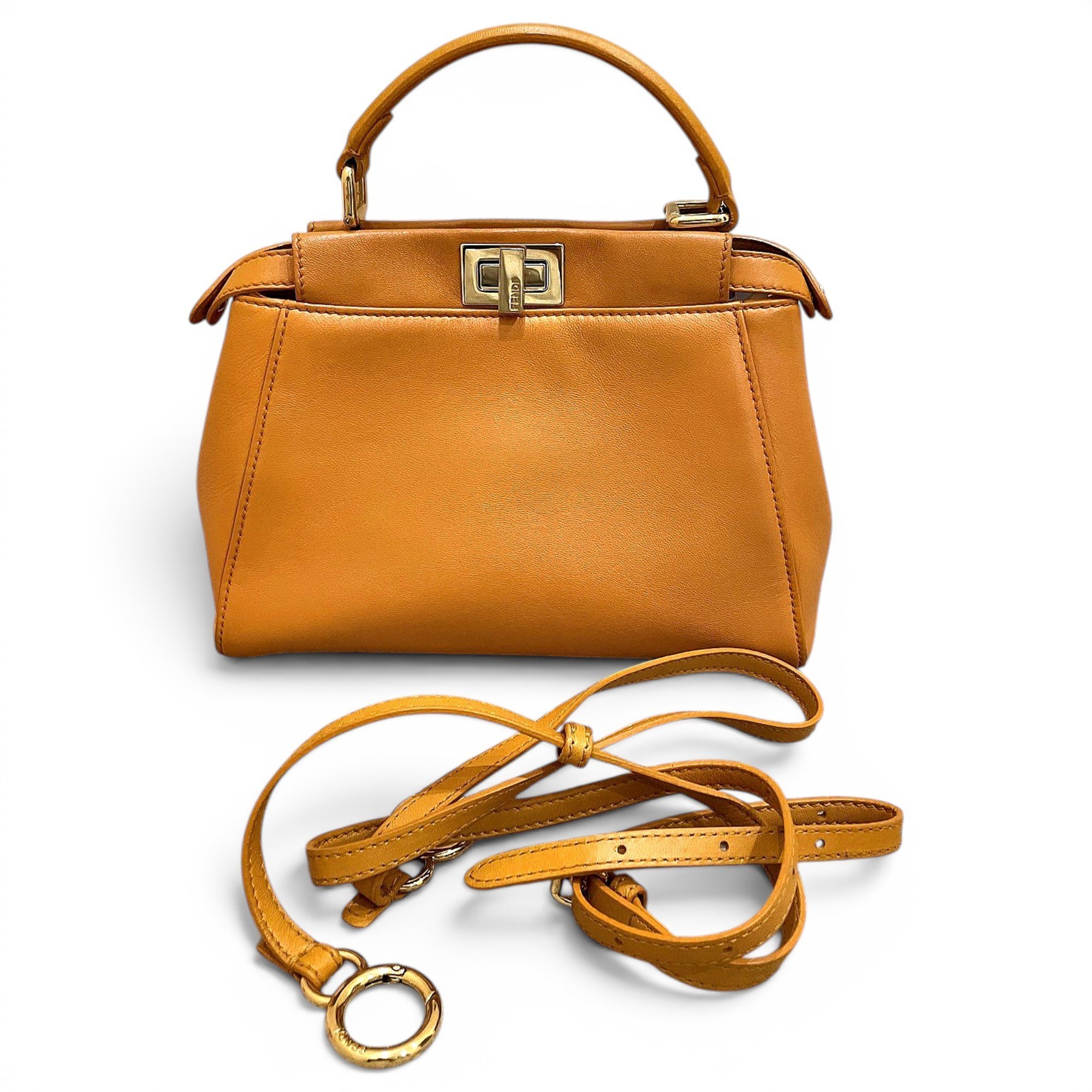 Peekaboo leather handbag