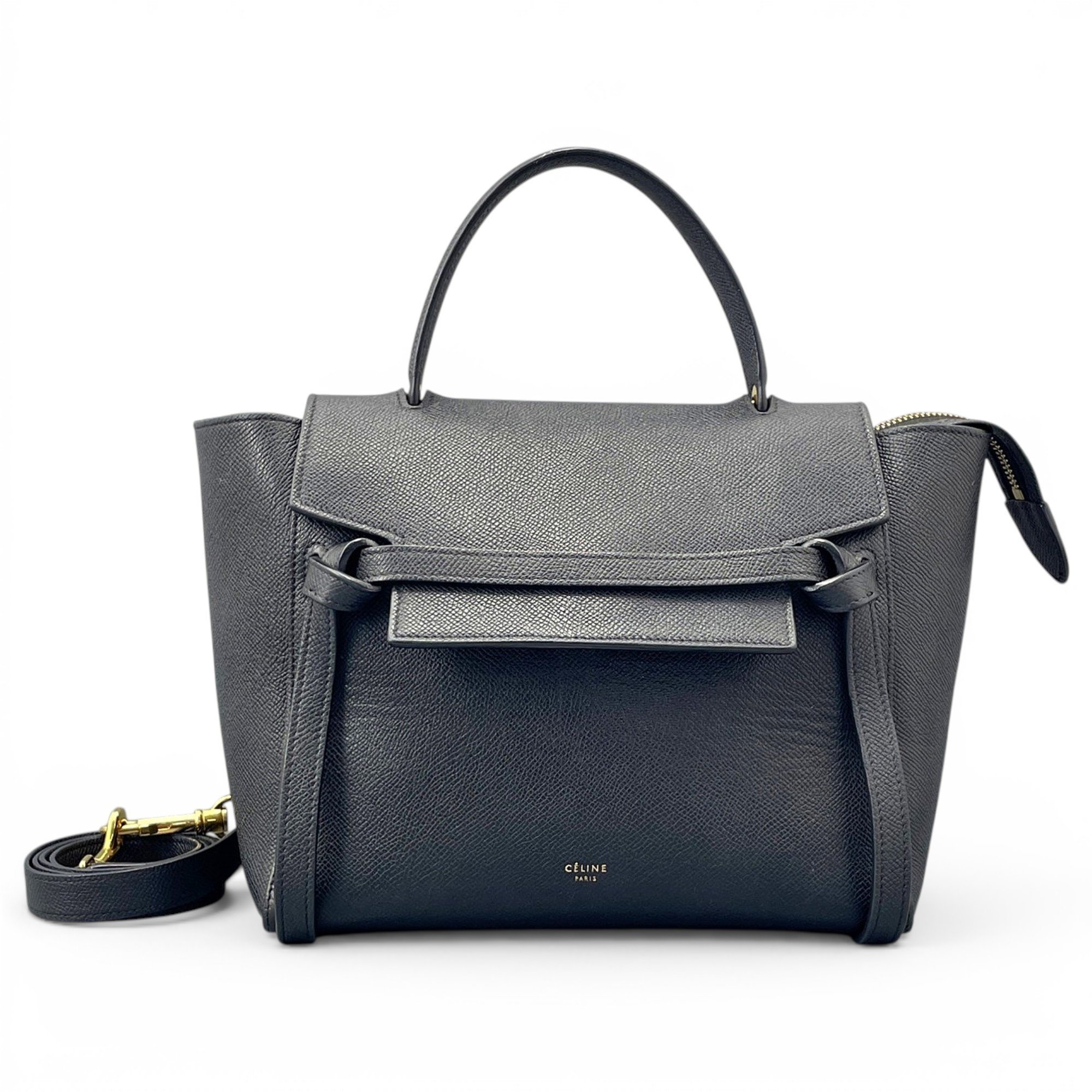Belt leather handbag