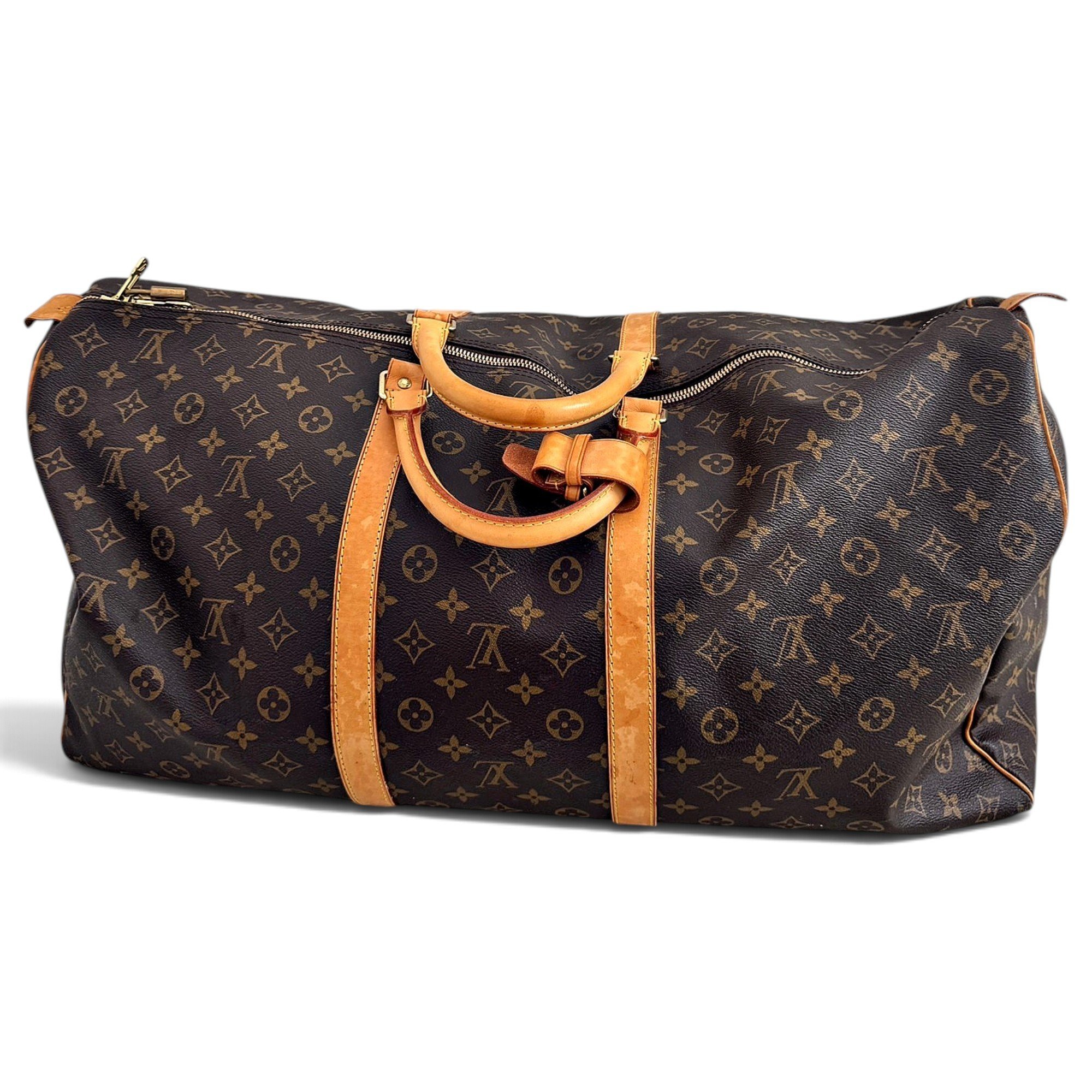 Keepall leather travel bag