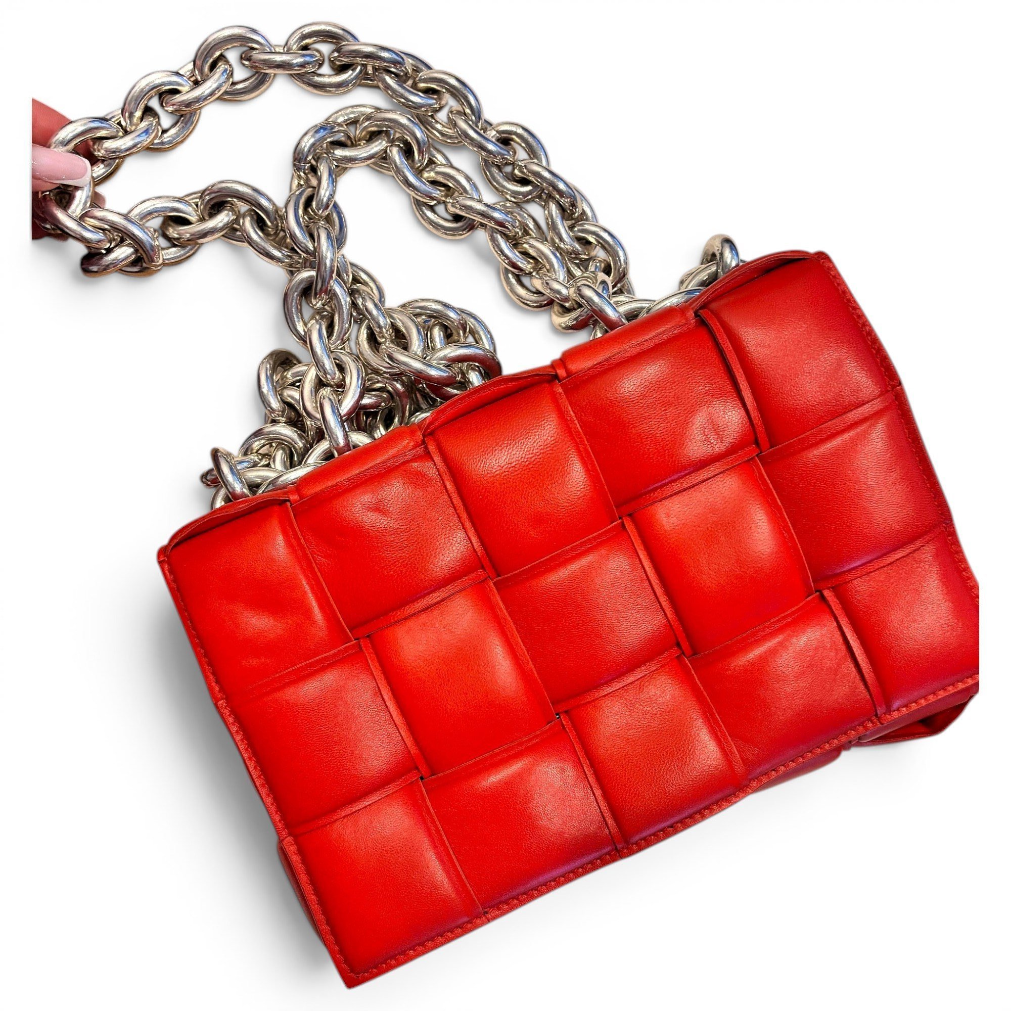 Cassette Padded leather handbag