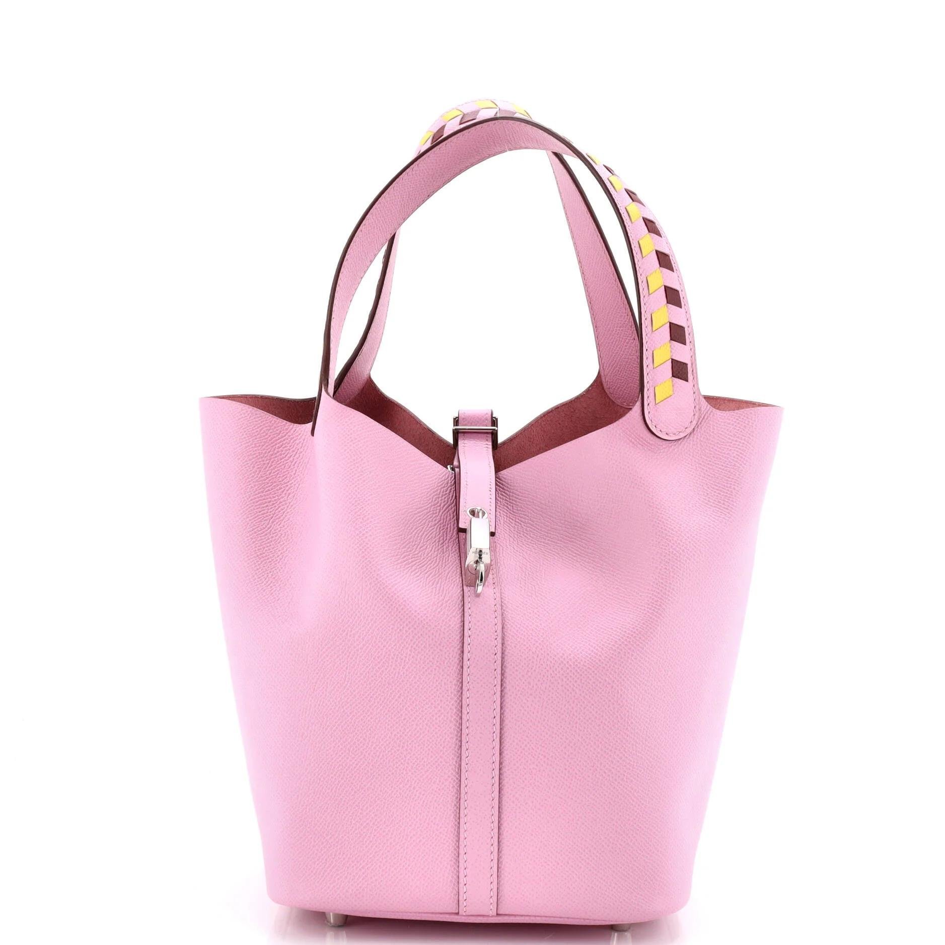 Picotin leather tote