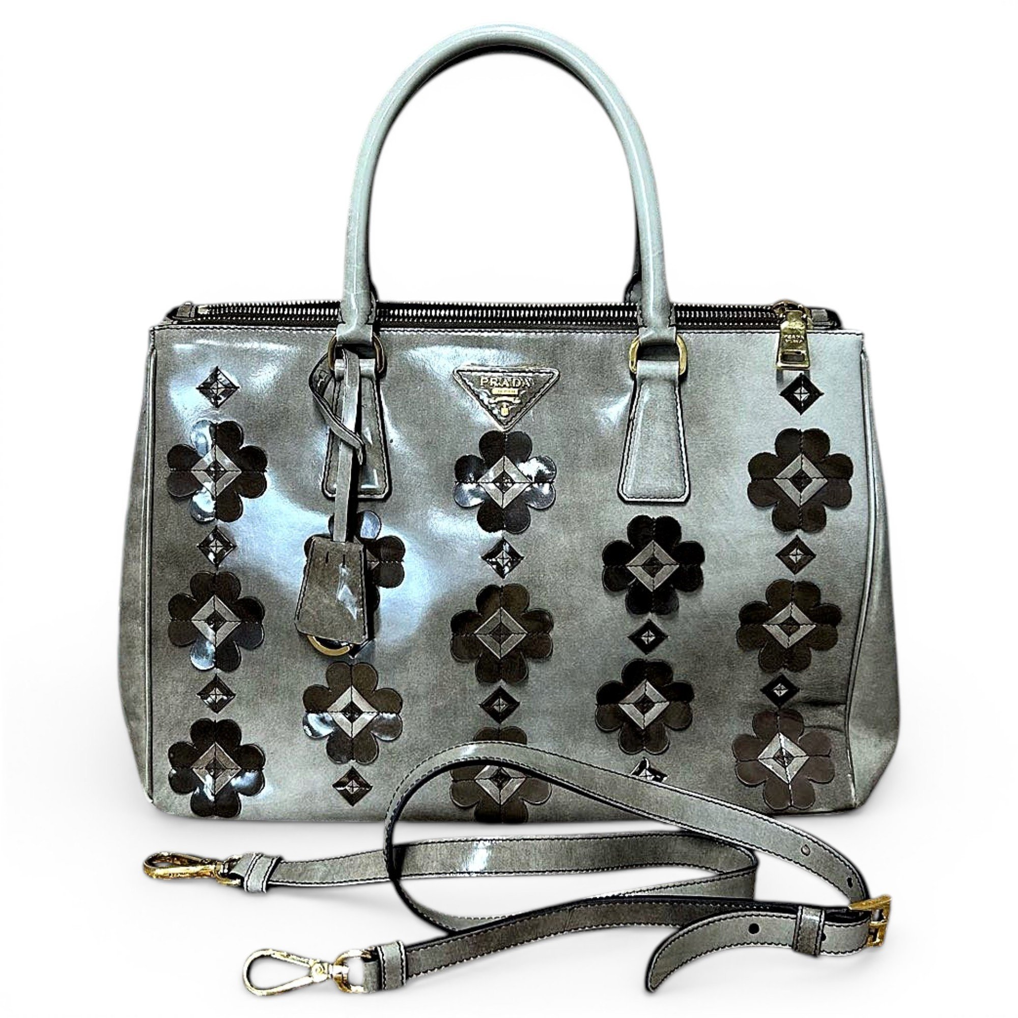 Galleria patent leather handbag