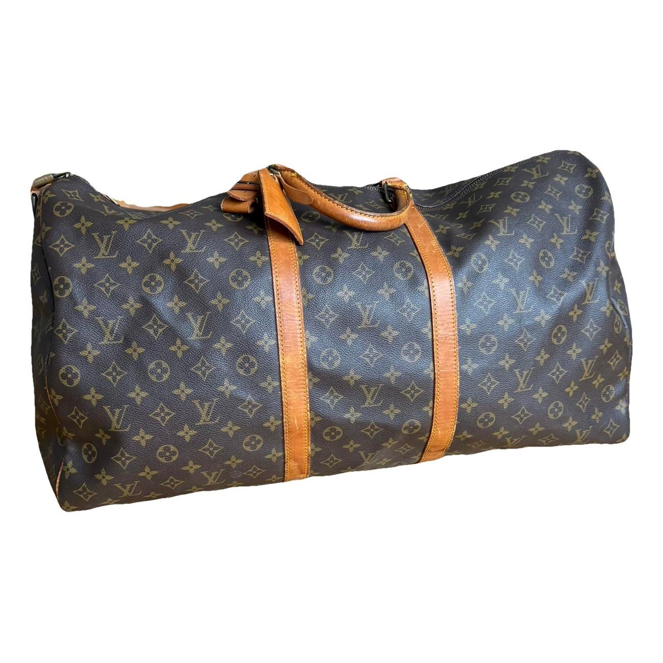 Keepall leather travel bag