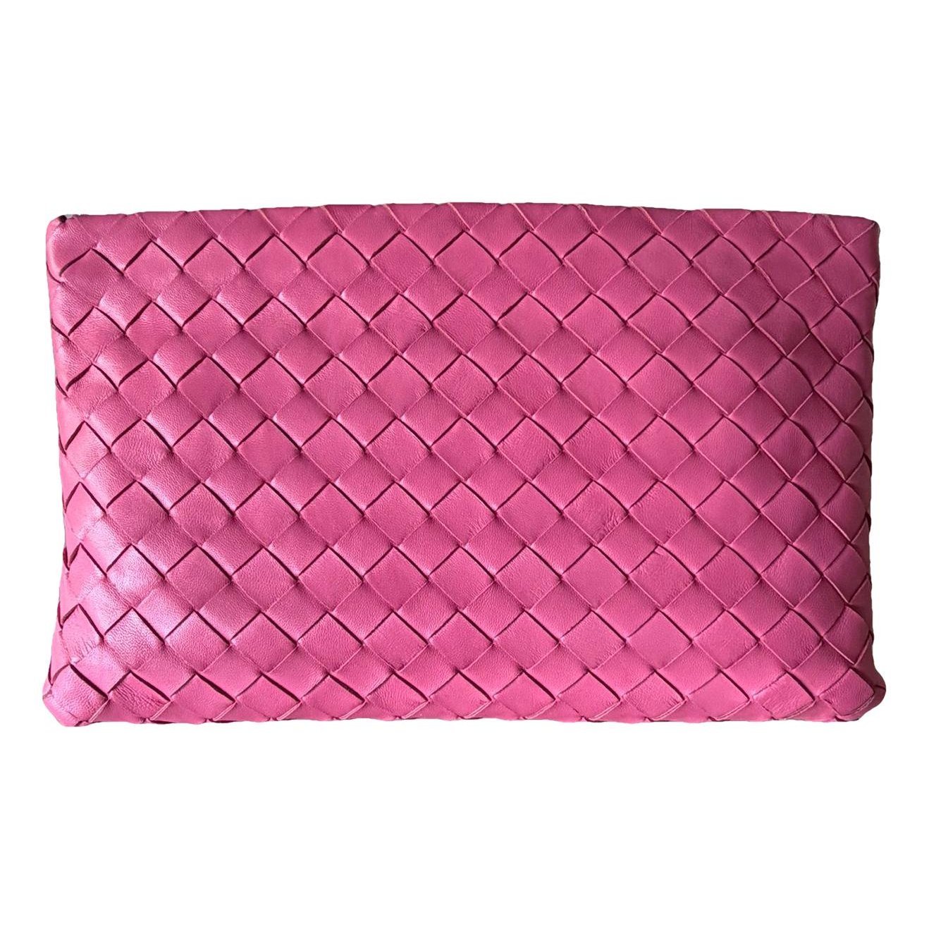 Leather clutch bag