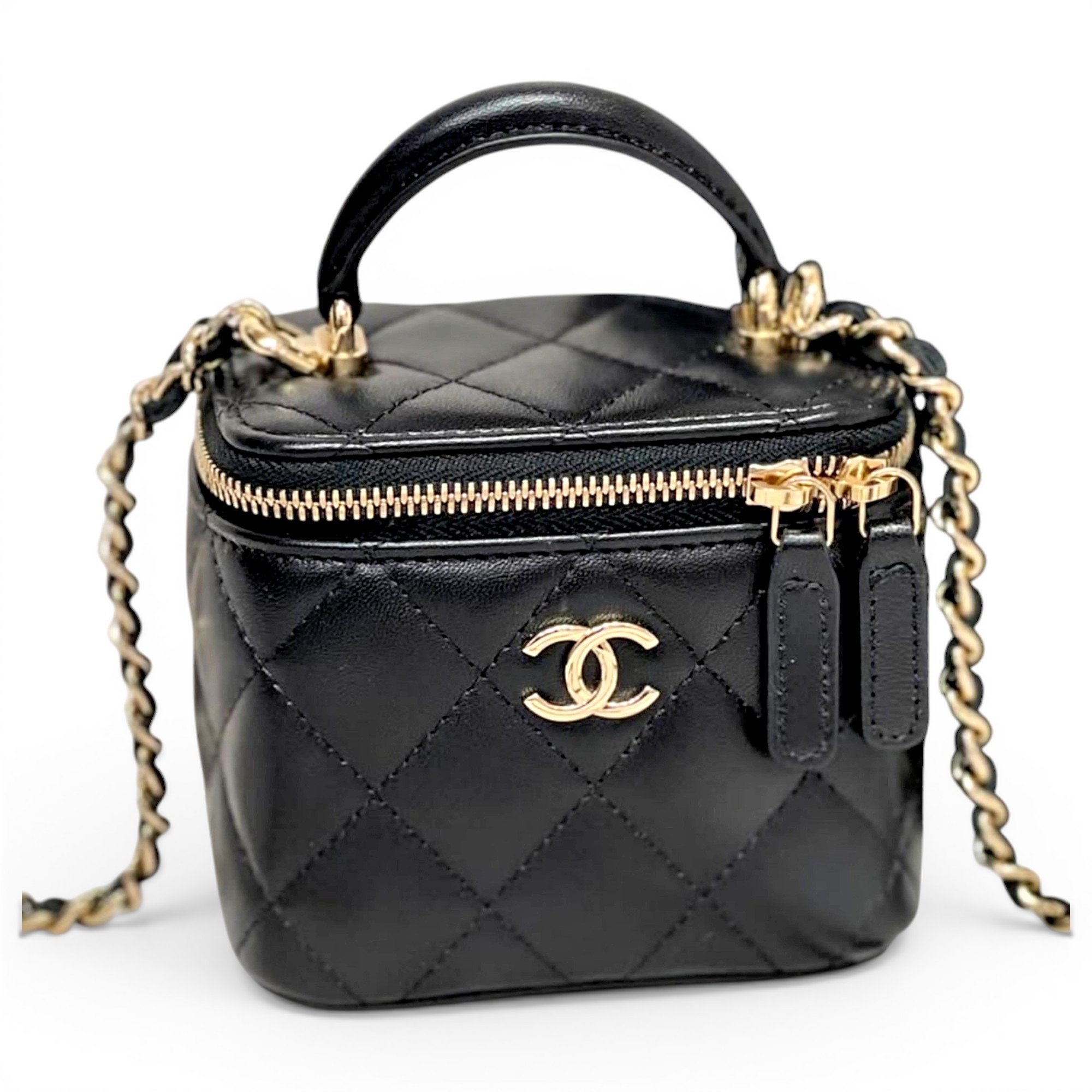 Vanity leather handbag