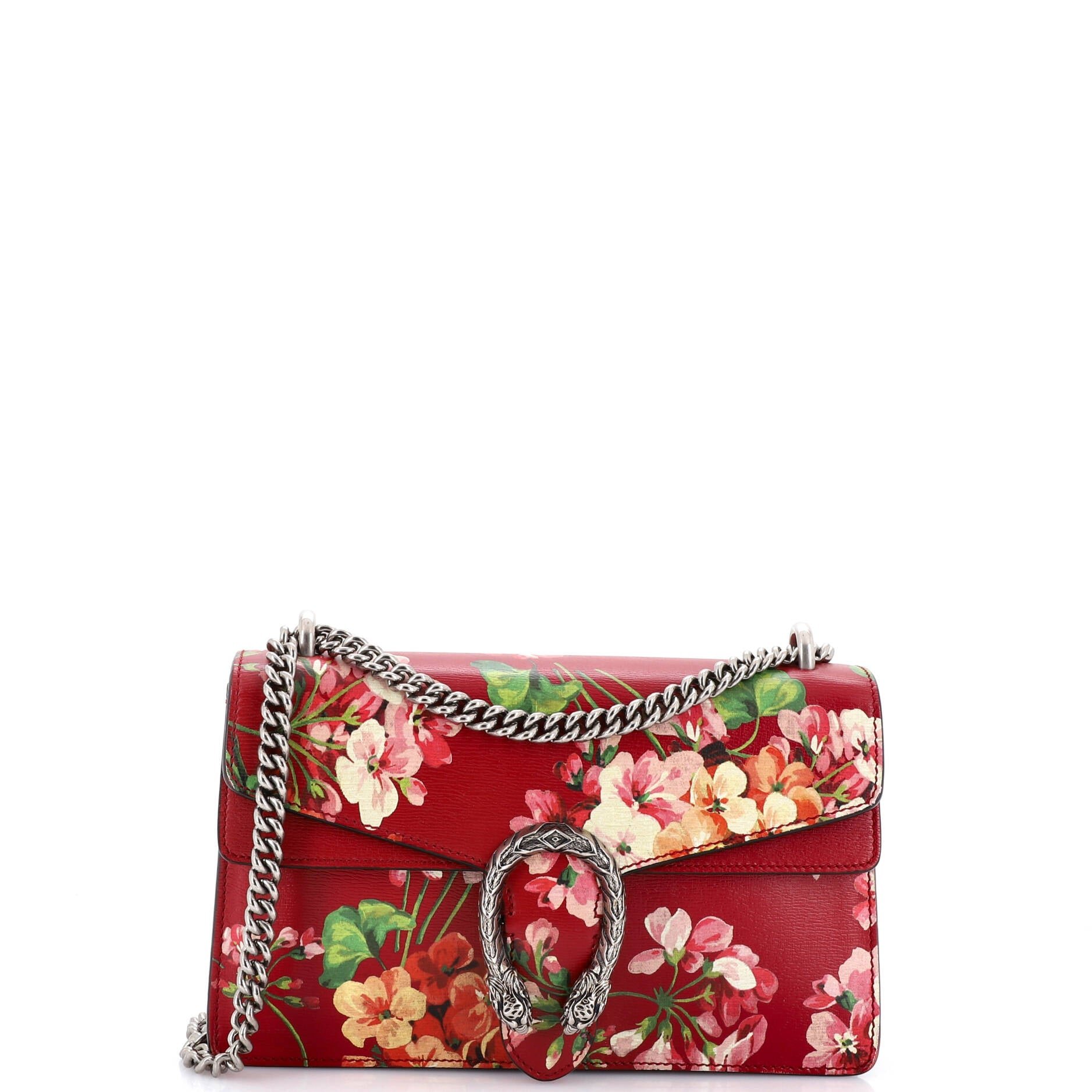 Dionysus Bag Blooms Print Leather Small