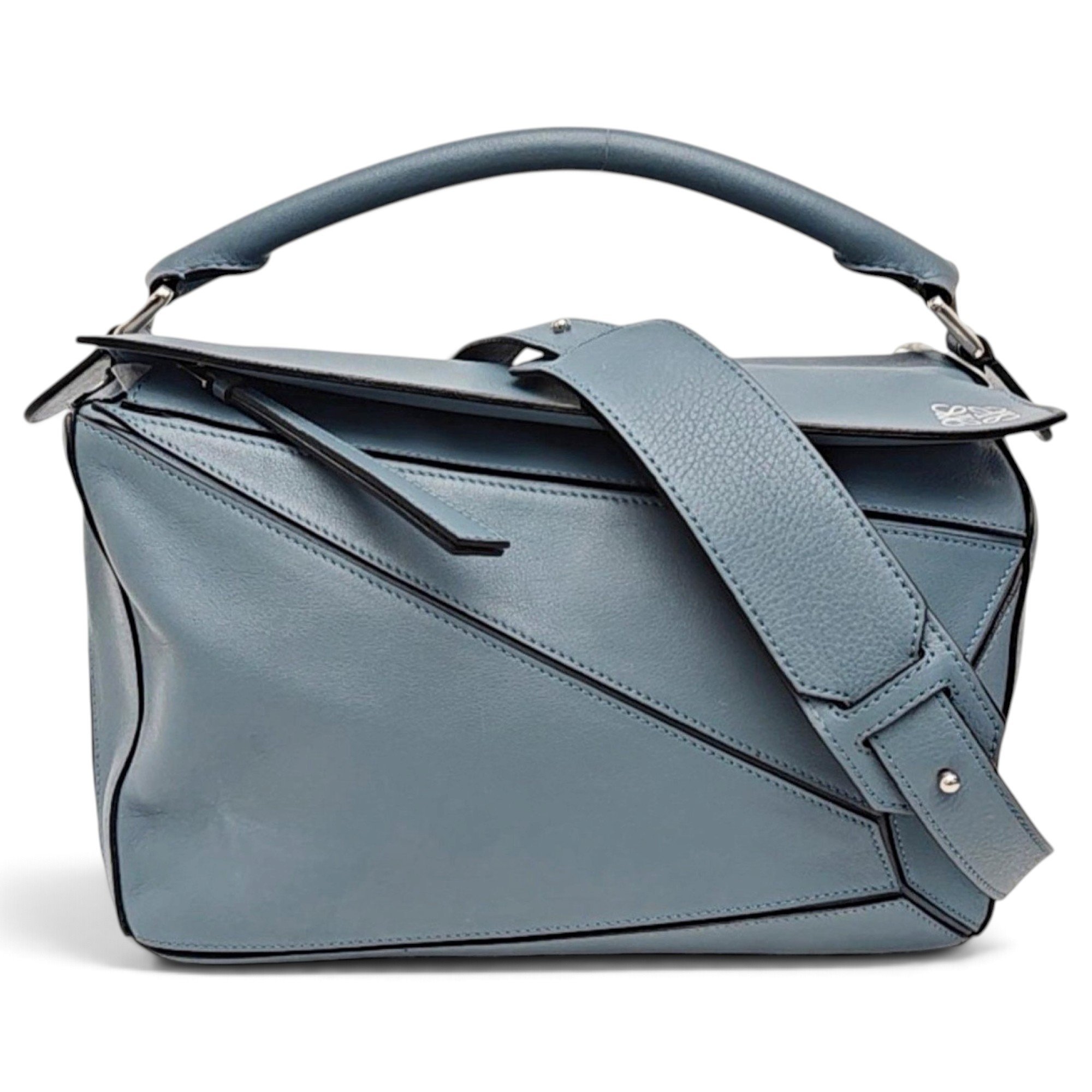Puzzle leather crossbody bag