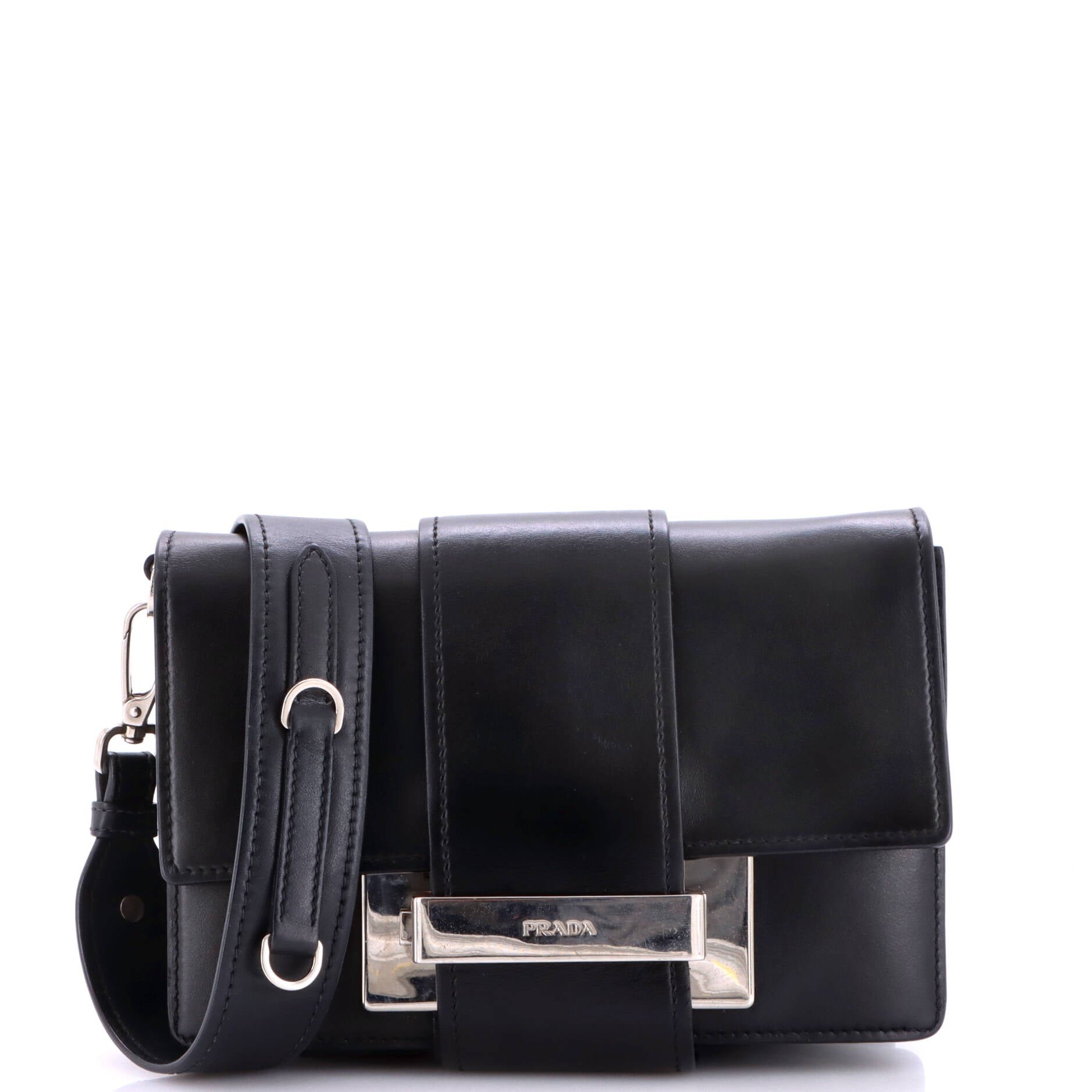 Metal Ribbon Shoulder Bag City Calfskin Small