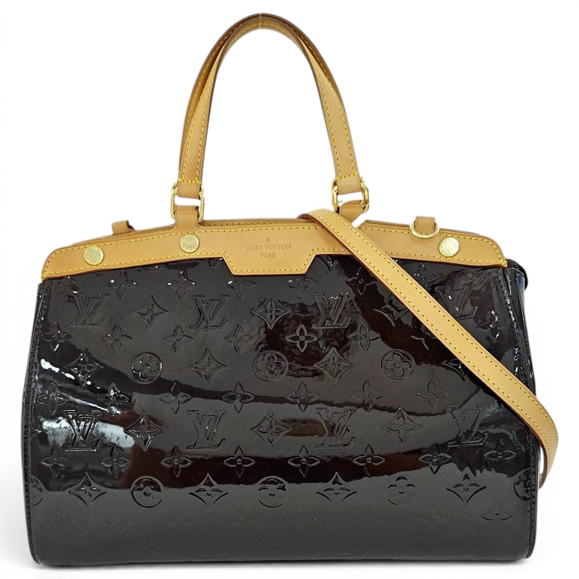 Patent leather handbag