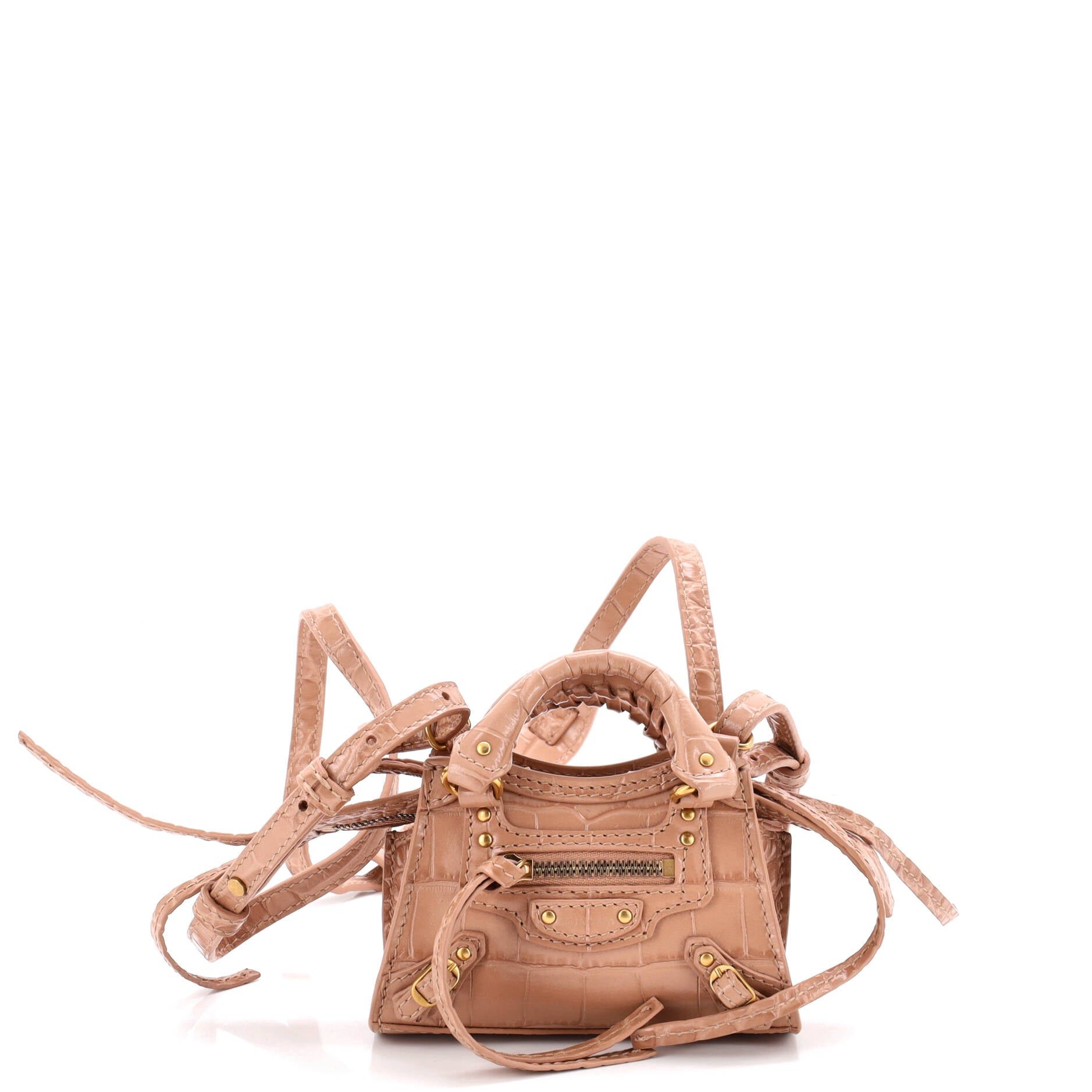 Neo Classic City Bag Crocodile Embossed Leather Super Nano