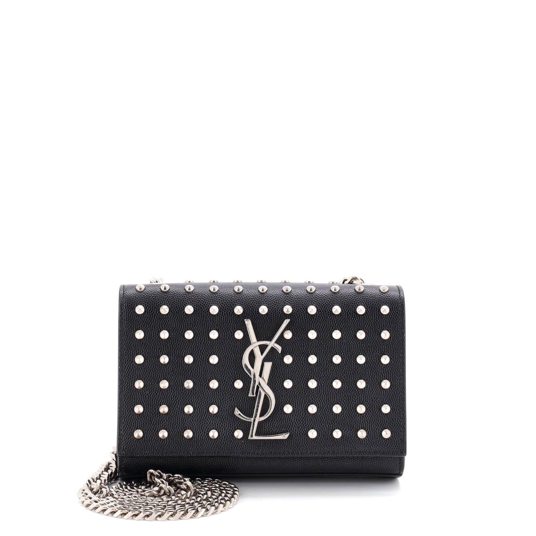 Classic Monogram Crossbody Bag Studded Leather Small