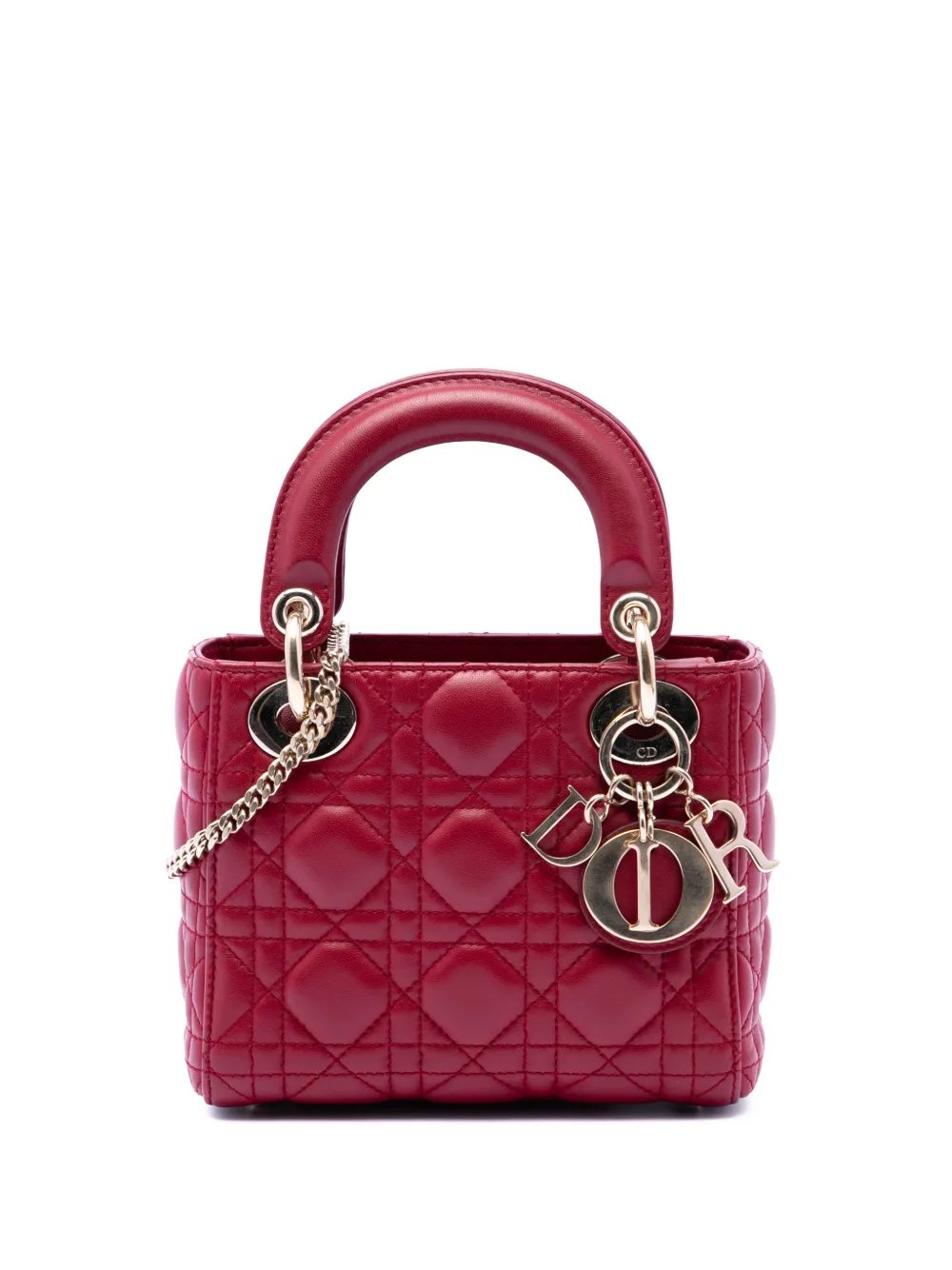 2017 Mini Lambskin Cannage Lady Dior satchel