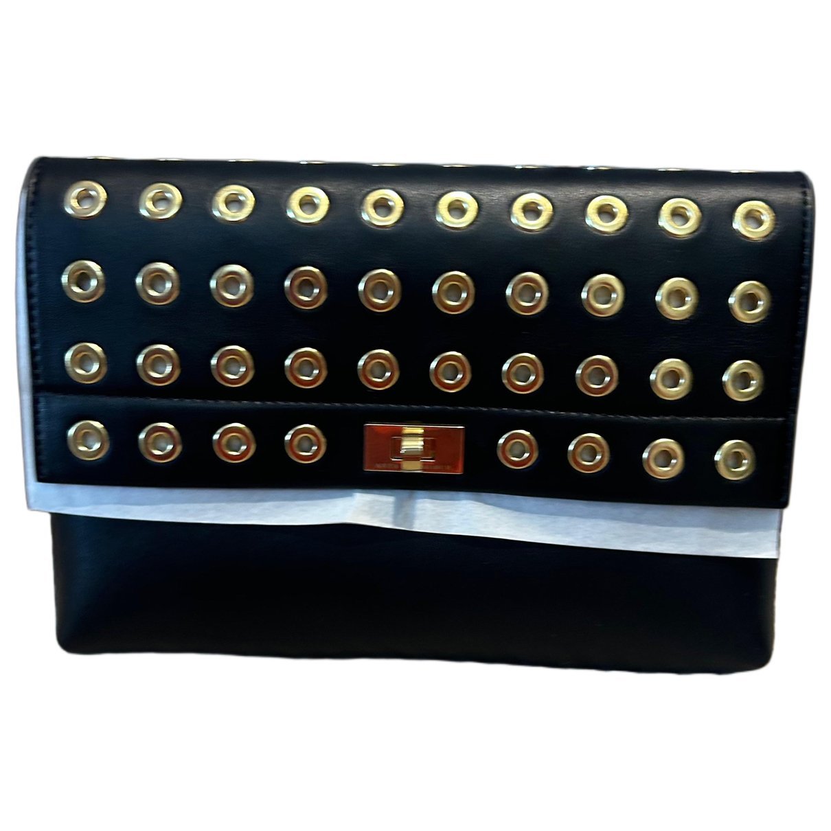 Leather clutch bag