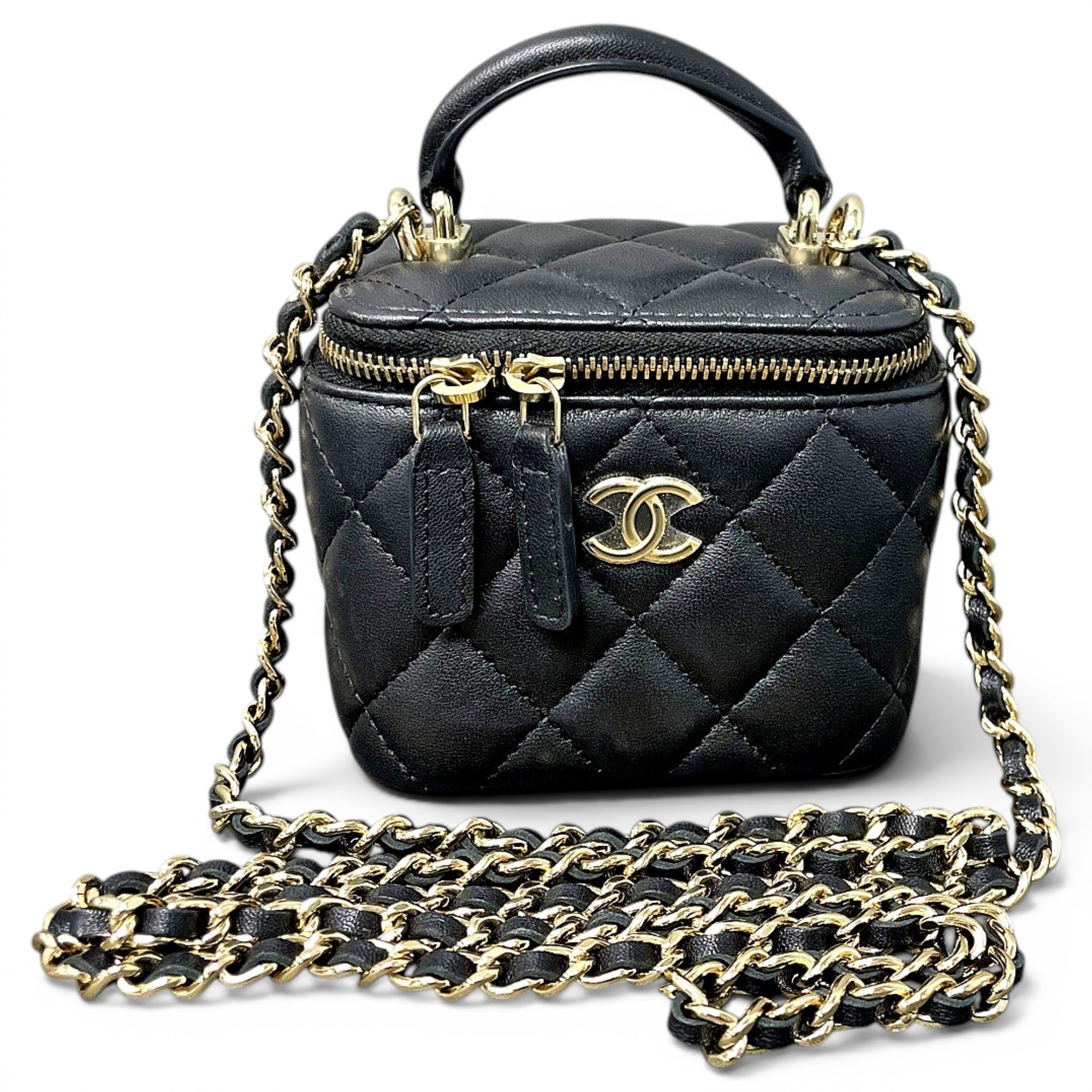 Trendy CC Vanity leather handbag