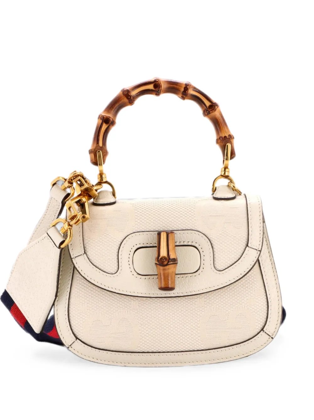 Bamboo 1947 Top Handle Bag Jumbo GG Canvas Mini crossbody bag