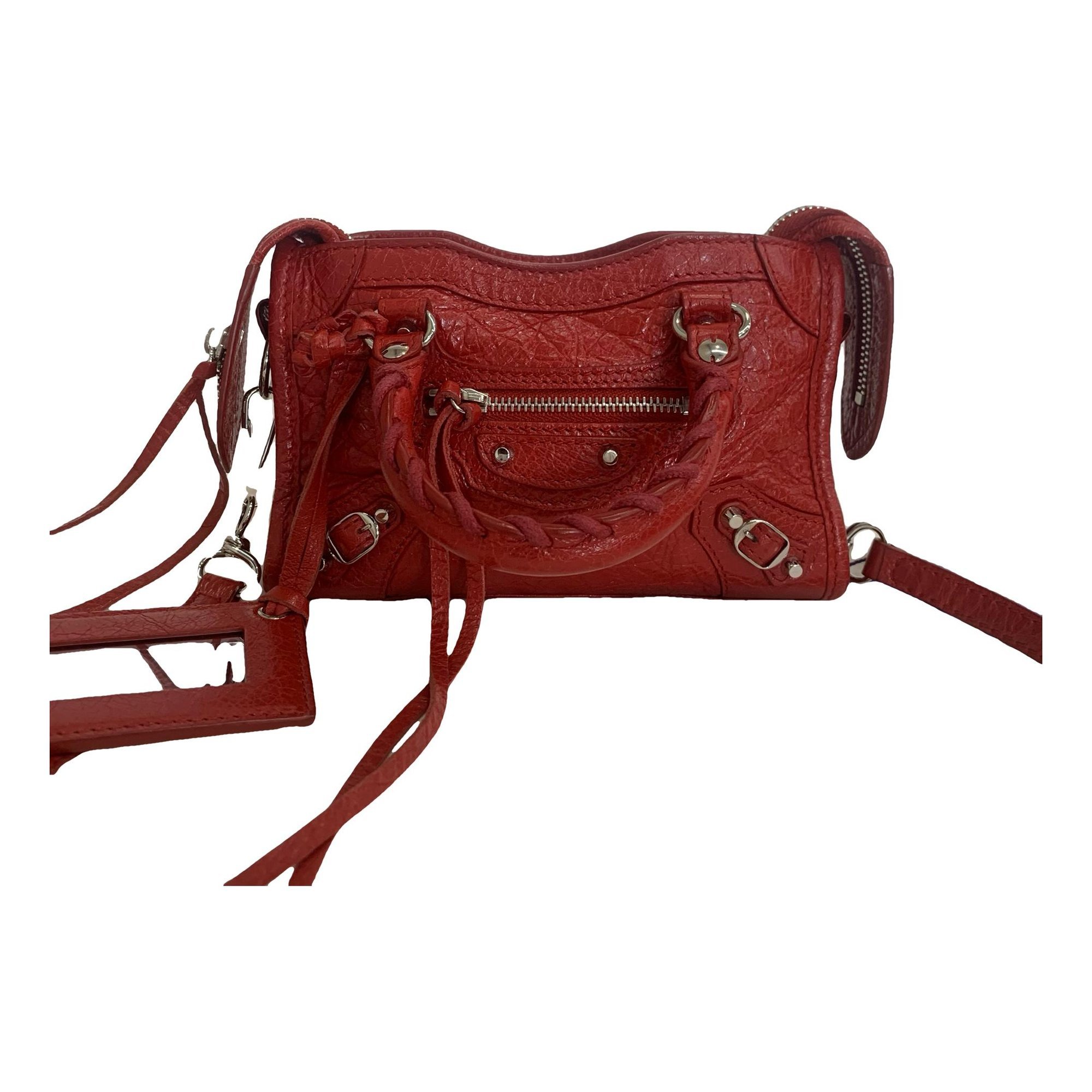 City leather handbag