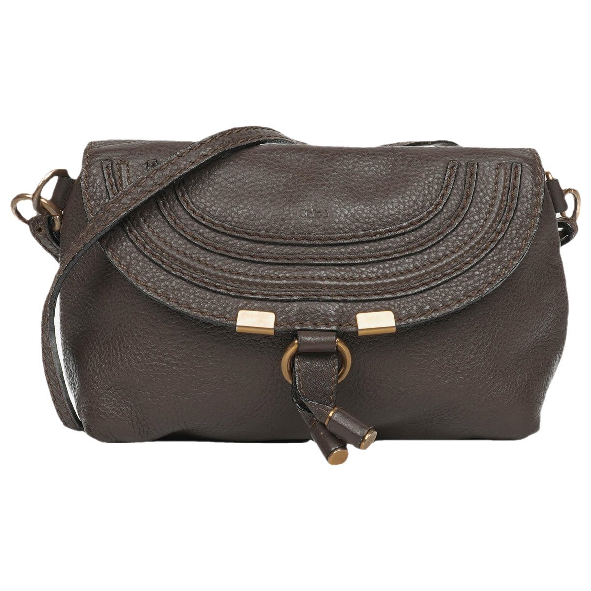 Marcie Half Flap leather crossbody bag