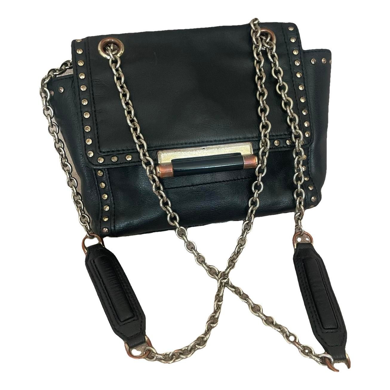 Leather clutch bag