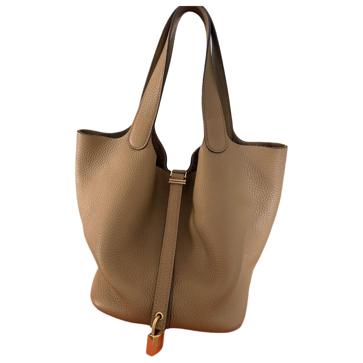 Hermes Picotin 22 Handbag Biscuit Clemence Leather