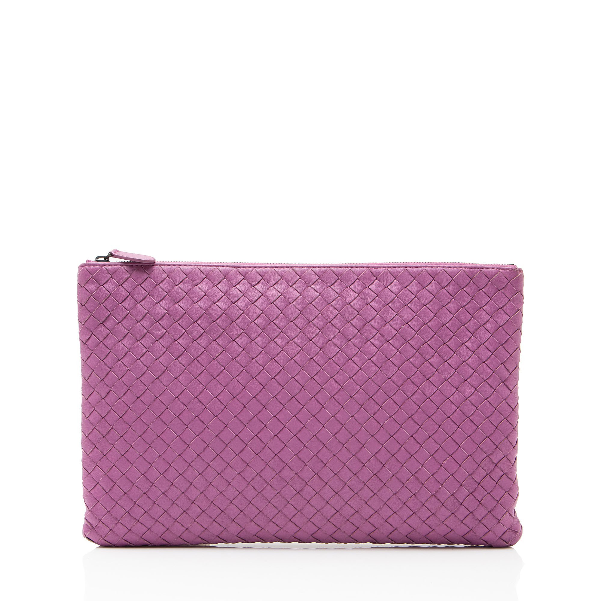 Leather clutch bag