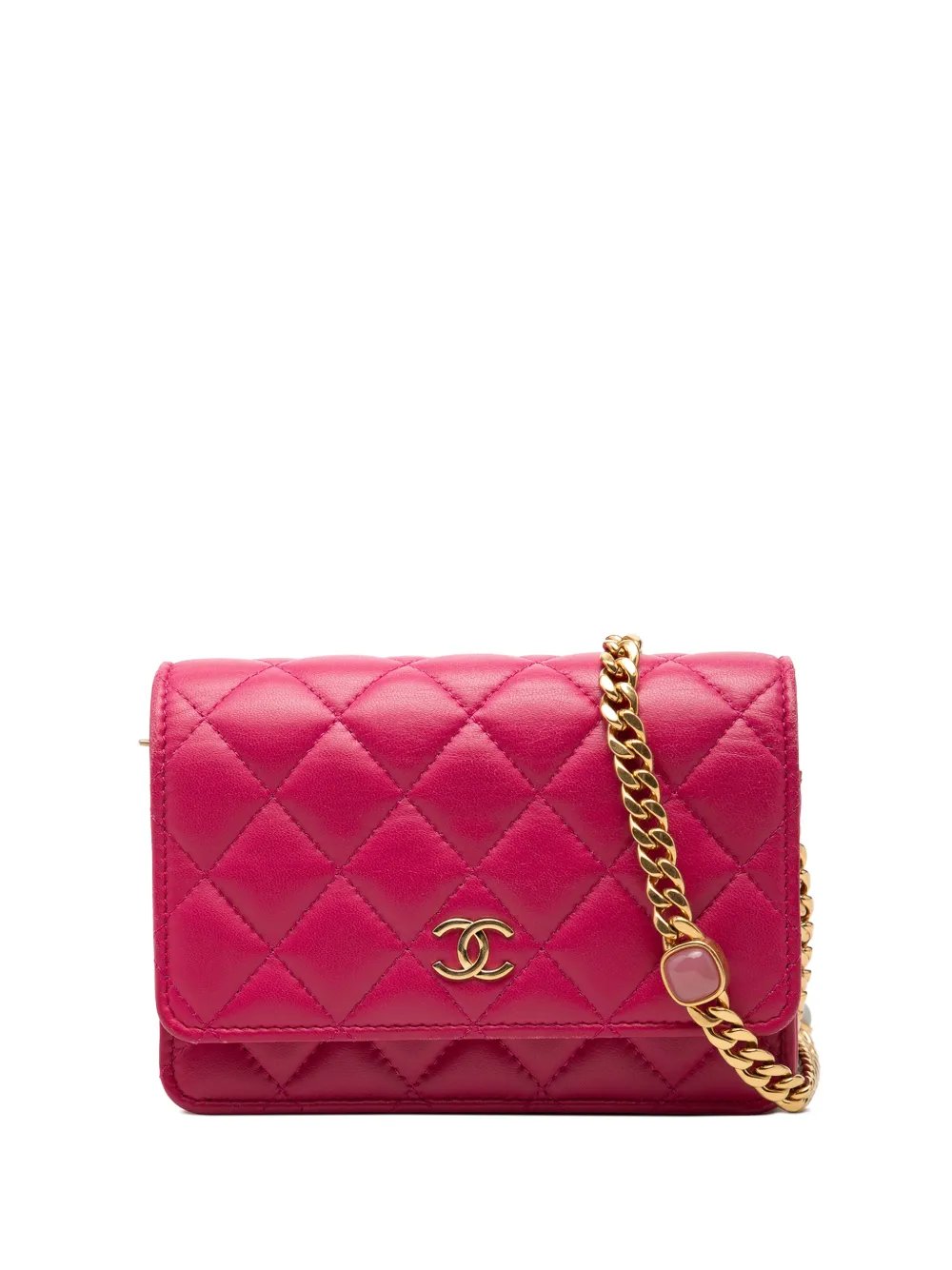 2021-2026 Mini CC Quilted Lambskin Pearl Samba Wallet On Chain crossbody bag